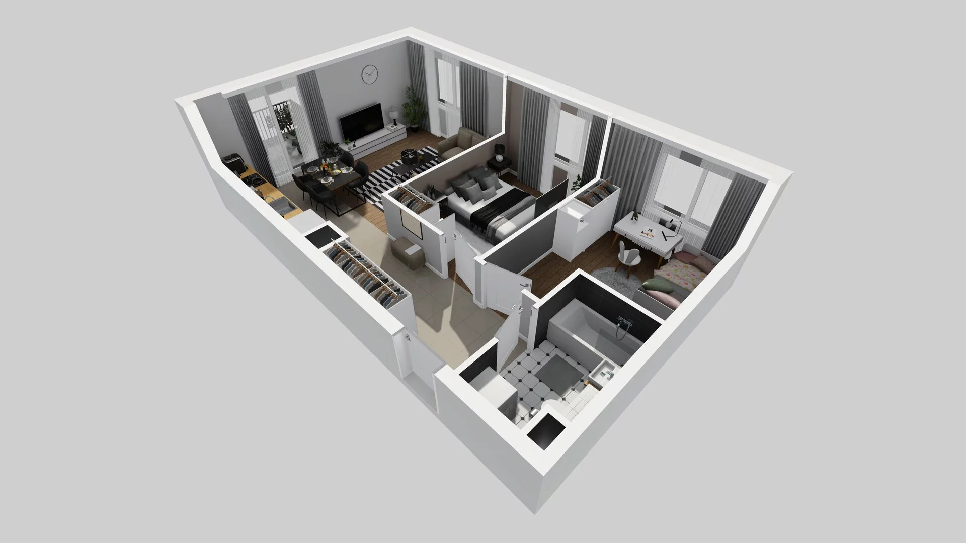 3 pokoje, mieszkanie 54,00 m², piętro 4, oferta nr D/28, Osiedle Rapsodia 2, Wrocław, Karłowice-Różanka, Różanka, ul. Wołowska 5