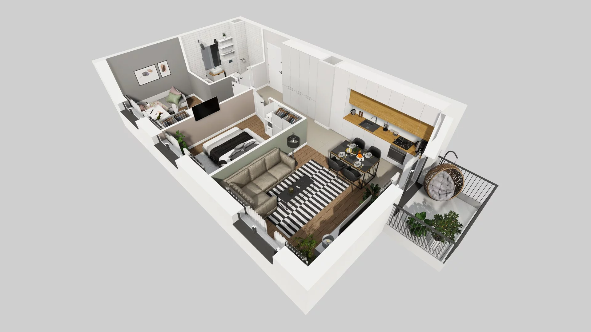 3 pokoje, mieszkanie 54,00 m², piętro 4, oferta nr D/28, Osiedle Rapsodia 2, Wrocław, Karłowice-Różanka, Różanka, ul. Wołowska 5
