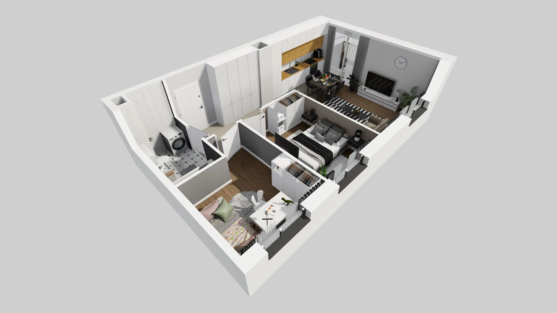 3 pokoje, mieszkanie 54,00 m², piętro 4, oferta nr D/28, Osiedle Rapsodia 2, Wrocław, Karłowice-Różanka, Różanka, ul. Wołowska 5