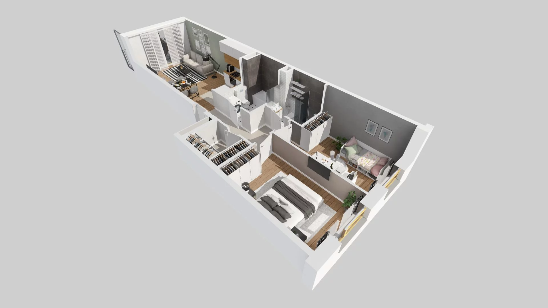 3 pokoje, mieszkanie 65,61 m², piętro 3, oferta nr A/22, Osiedle Zielna 4, Wrocław, Psie Pole-Zawidawie, Psie Pole, ul. Zielna / Bylinowa