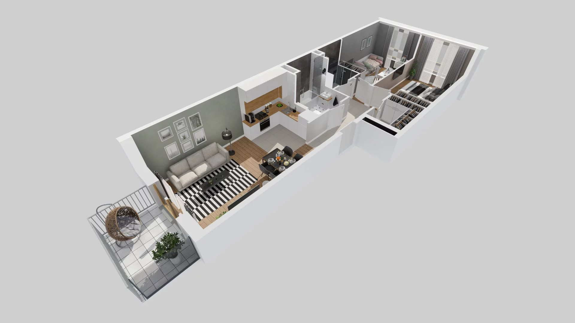 3 pokoje, mieszkanie 65,61 m², piętro 3, oferta nr A/22, Osiedle Zielna 4, Wrocław, Psie Pole-Zawidawie, Psie Pole, ul. Zielna / Bylinowa