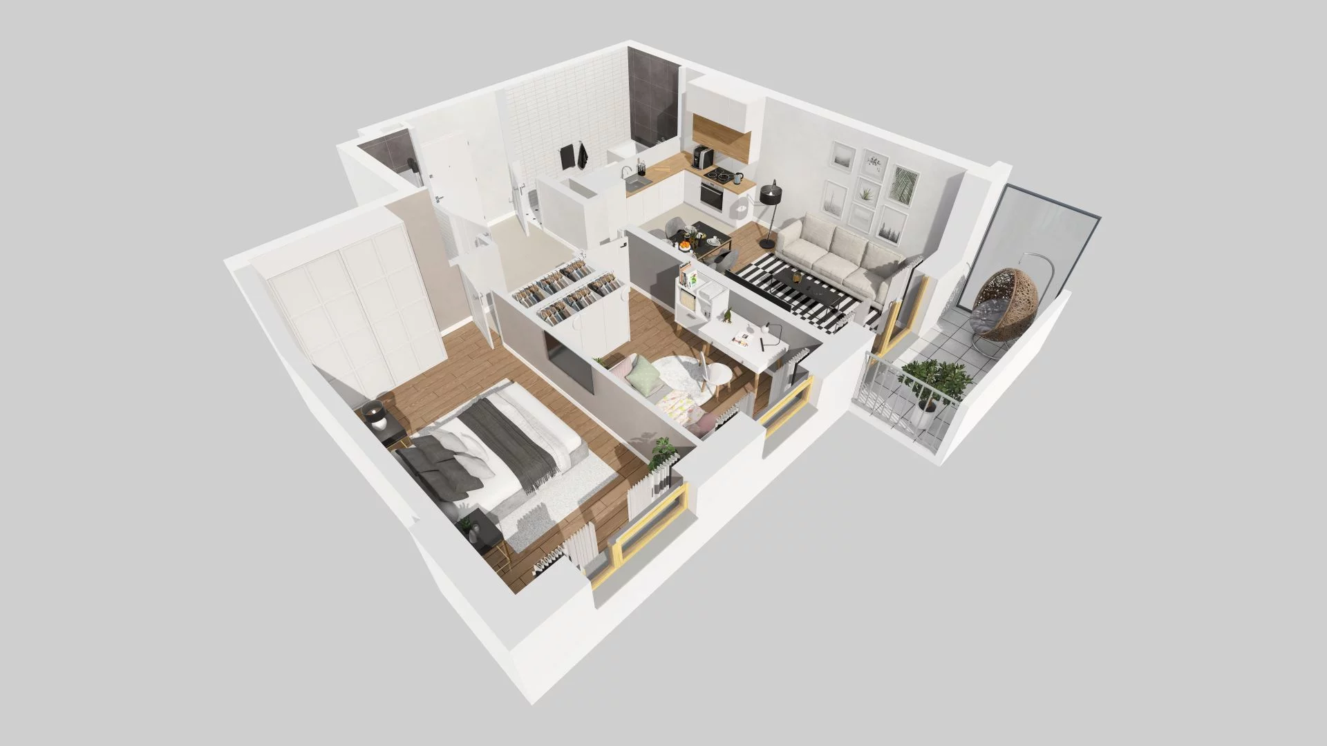 3 pokoje, mieszkanie 57,15 m², piętro 1, oferta nr A/34, Osiedle Zielna 4, Wrocław, Psie Pole-Zawidawie, Psie Pole, ul. Zielna / Bylinowa