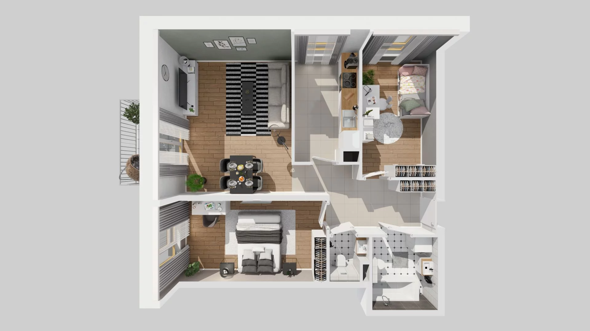 3 pokoje, mieszkanie 68,99 m², piętro 1, oferta nr A/69, Osiedle Zielna 4, Wrocław, Psie Pole-Zawidawie, Psie Pole, ul. Zielna / Bylinowa