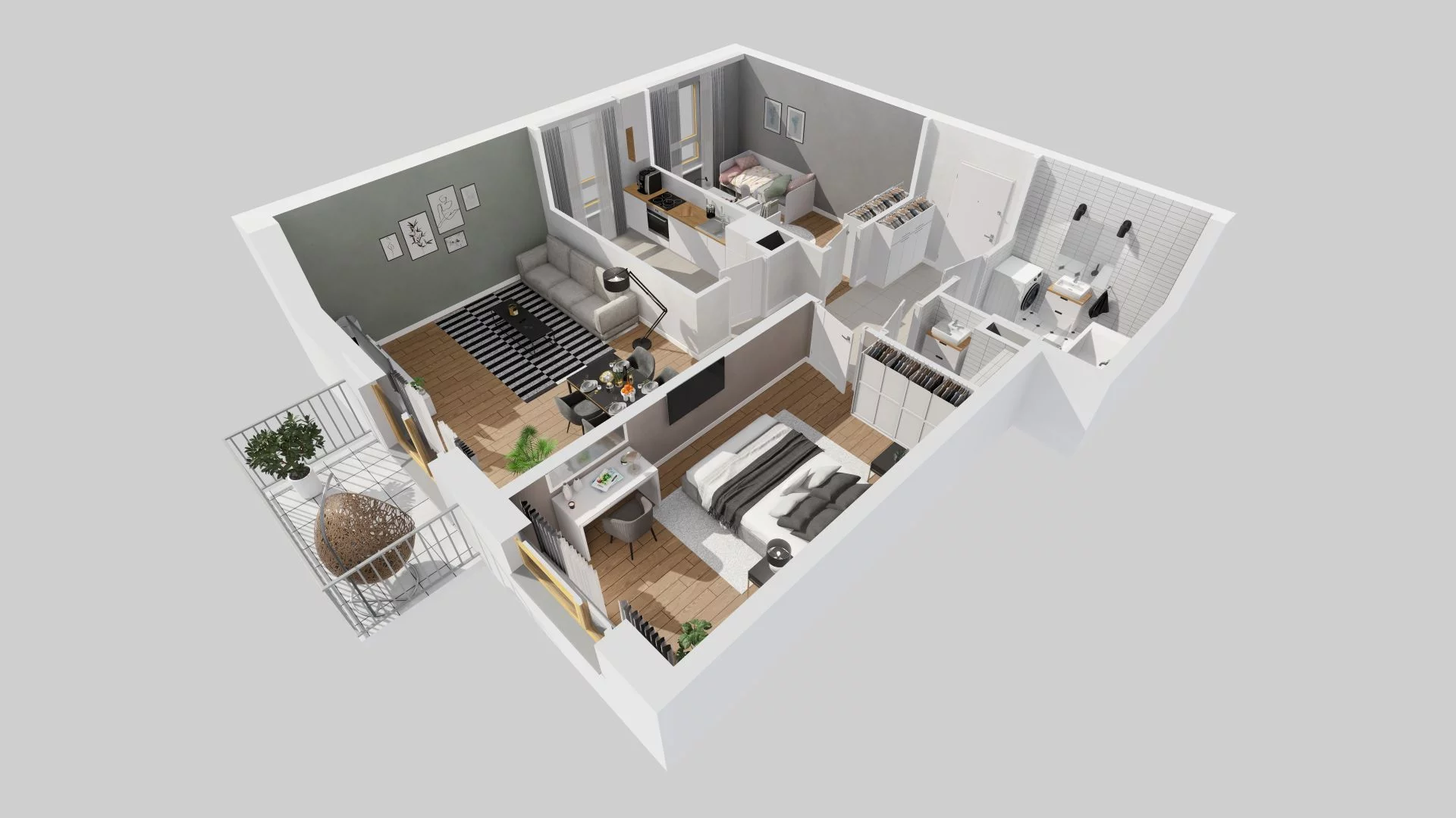 3 pokoje, mieszkanie 68,99 m², piętro 1, oferta nr A/69, Osiedle Zielna 4, Wrocław, Psie Pole-Zawidawie, Psie Pole, ul. Zielna / Bylinowa