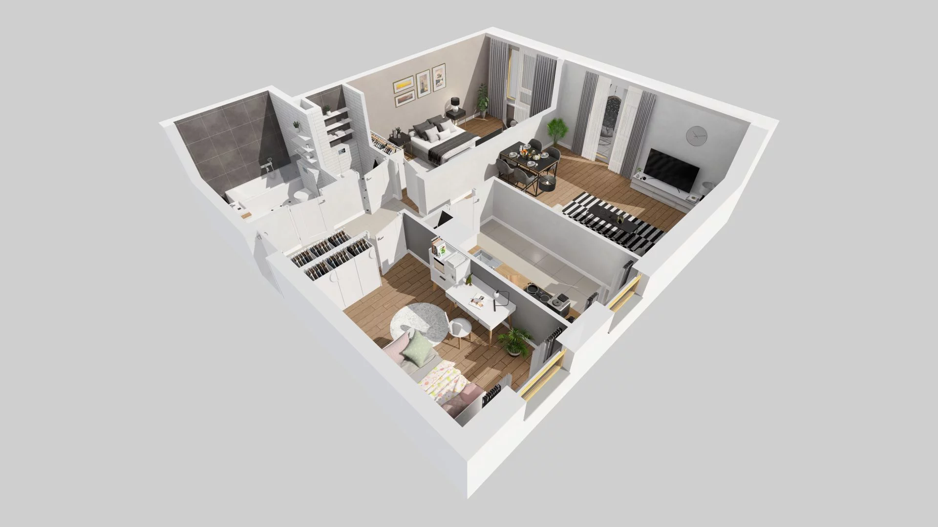 3 pokoje, mieszkanie 68,99 m², piętro 1, oferta nr A/69, Osiedle Zielna 4, Wrocław, Psie Pole-Zawidawie, Psie Pole, ul. Zielna / Bylinowa