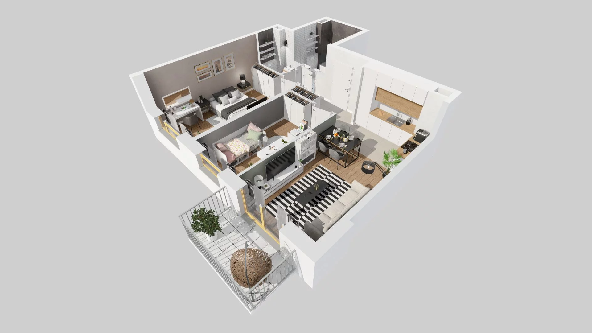 3 pokoje, mieszkanie 57,20 m², piętro 3, oferta nr A/88, Osiedle Zielna 4, Wrocław, Psie Pole-Zawidawie, Psie Pole, ul. Zielna / Bylinowa
