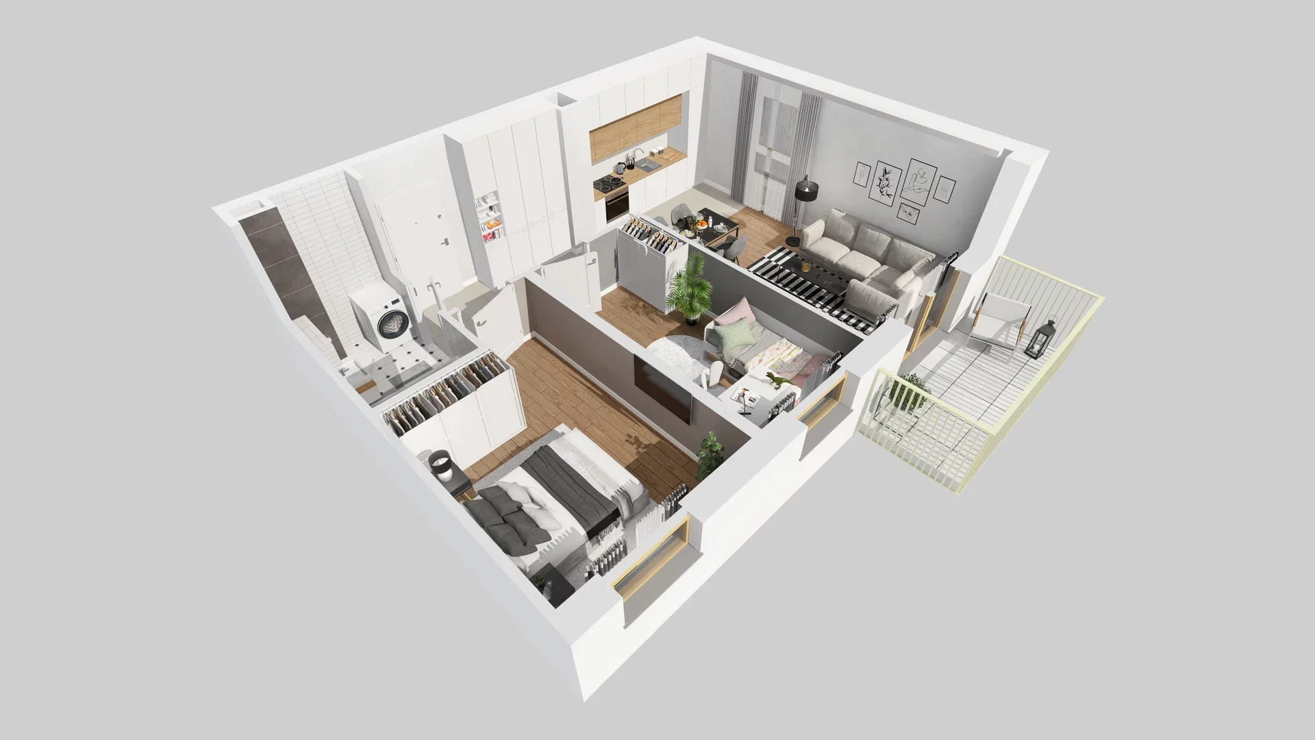 3 pokoje, mieszkanie 51,27 m², piętro 1, oferta nr A/8, Osiedle Zielna 4.2, Wrocław, Psie Pole-Zawidawie, Psie Pole, ul. Zielna