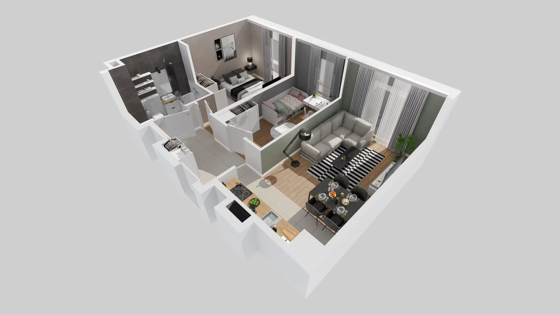 3 pokoje, mieszkanie 50,28 m², piętro 1, oferta nr A/9, Osiedle Zielna 4.2, Wrocław, Psie Pole-Zawidawie, Psie Pole, ul. Zielna