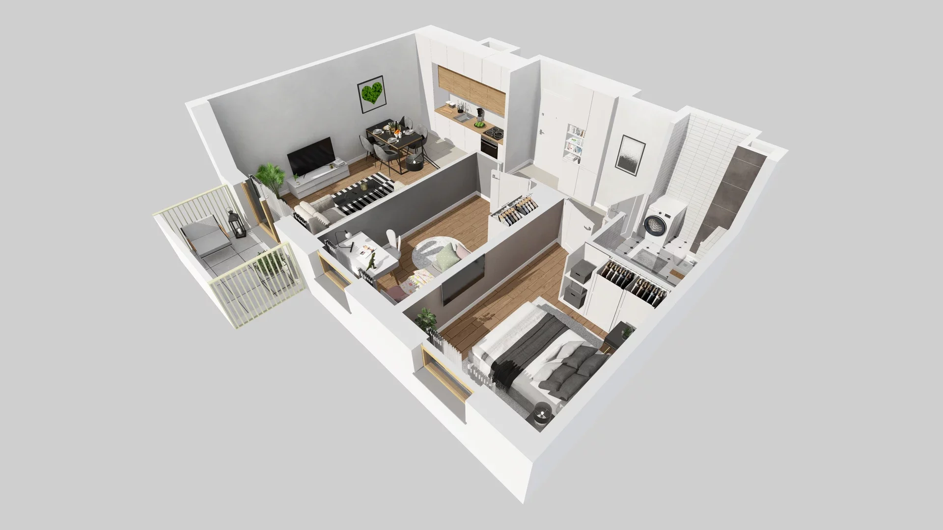 3 pokoje, mieszkanie 50,28 m², piętro 1, oferta nr A/9, Osiedle Zielna 4.2, Wrocław, Psie Pole-Zawidawie, Psie Pole, ul. Zielna