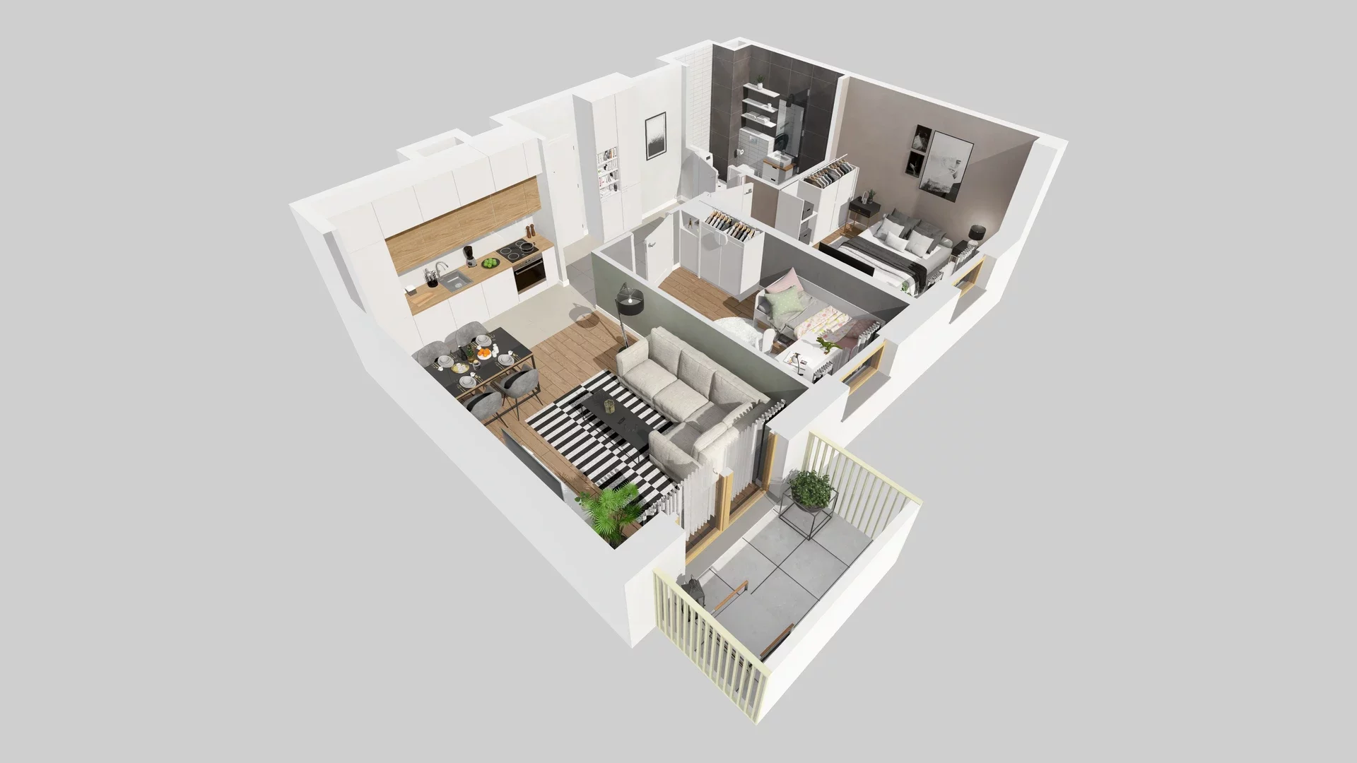 3 pokoje, mieszkanie 50,28 m², piętro 1, oferta nr A/9, Osiedle Zielna 4.2, Wrocław, Psie Pole-Zawidawie, Psie Pole, ul. Zielna