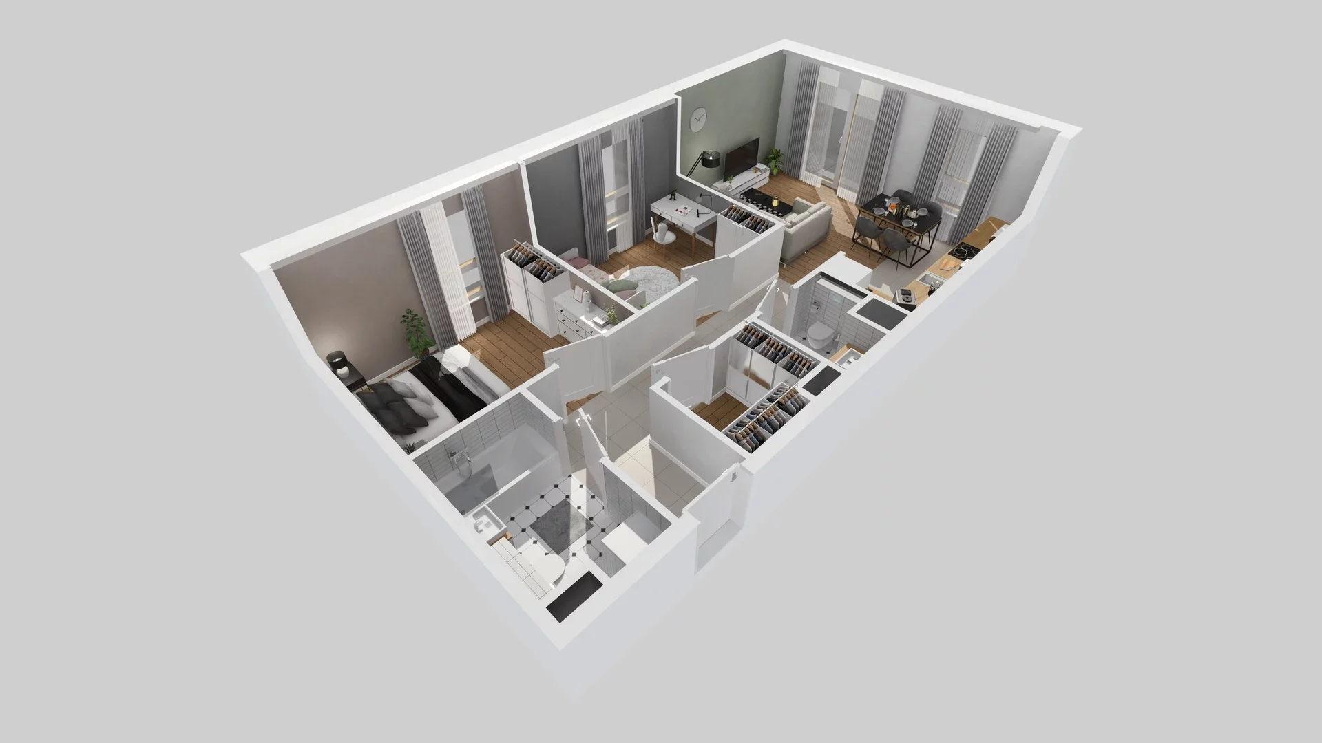 3 pokoje, mieszkanie 60,51 m², piętro 1, oferta nr A/11, Osiedle Zielna 4.2, Wrocław, Psie Pole-Zawidawie, Psie Pole, ul. Zielna