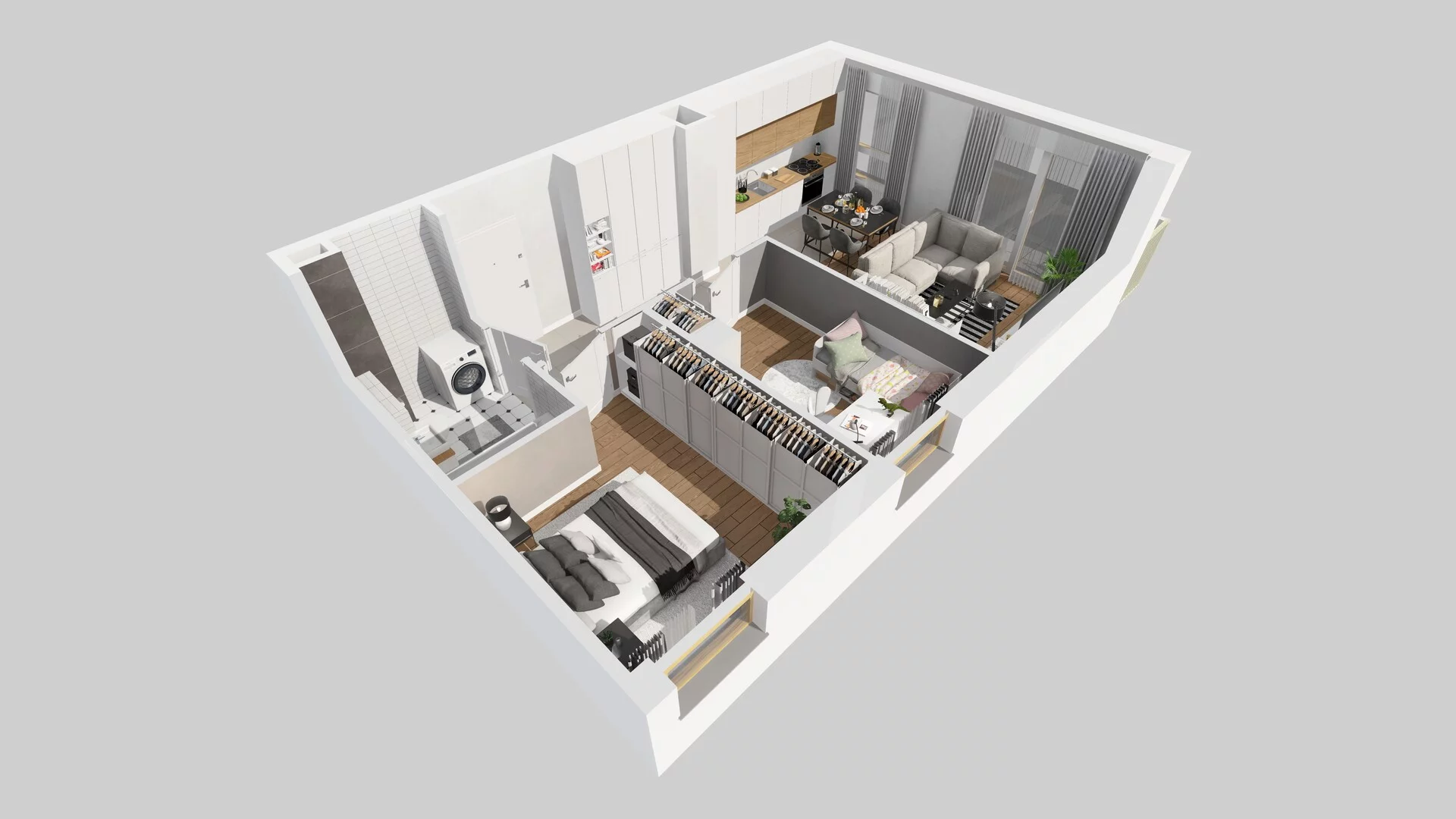 3 pokoje, mieszkanie 52,31 m², piętro 2, oferta nr A/17, Osiedle Zielna 4.2, Wrocław, Psie Pole-Zawidawie, Psie Pole, ul. Zielna
