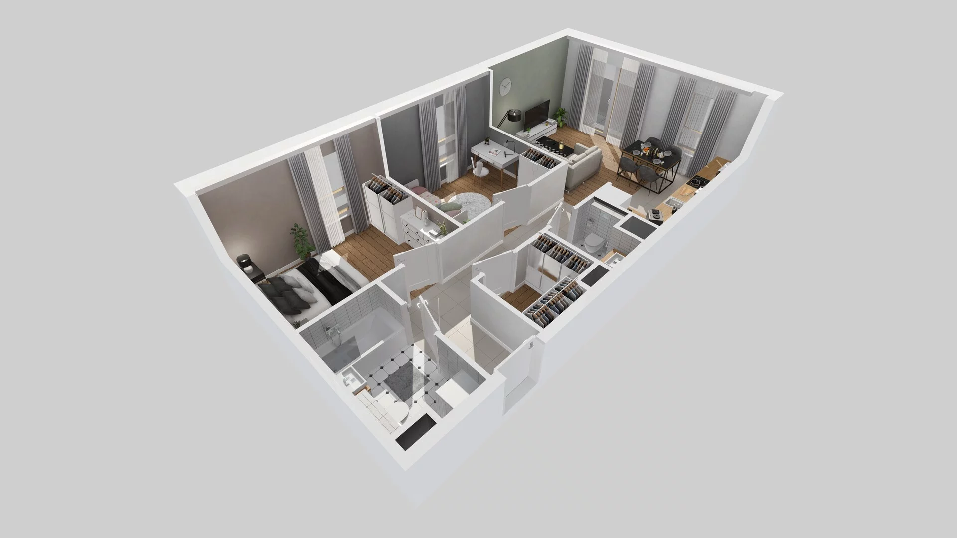 3 pokoje, mieszkanie 60,51 m², piętro 2, oferta nr A/18, Osiedle Zielna 4.2, Wrocław, Psie Pole-Zawidawie, Psie Pole, ul. Zielna