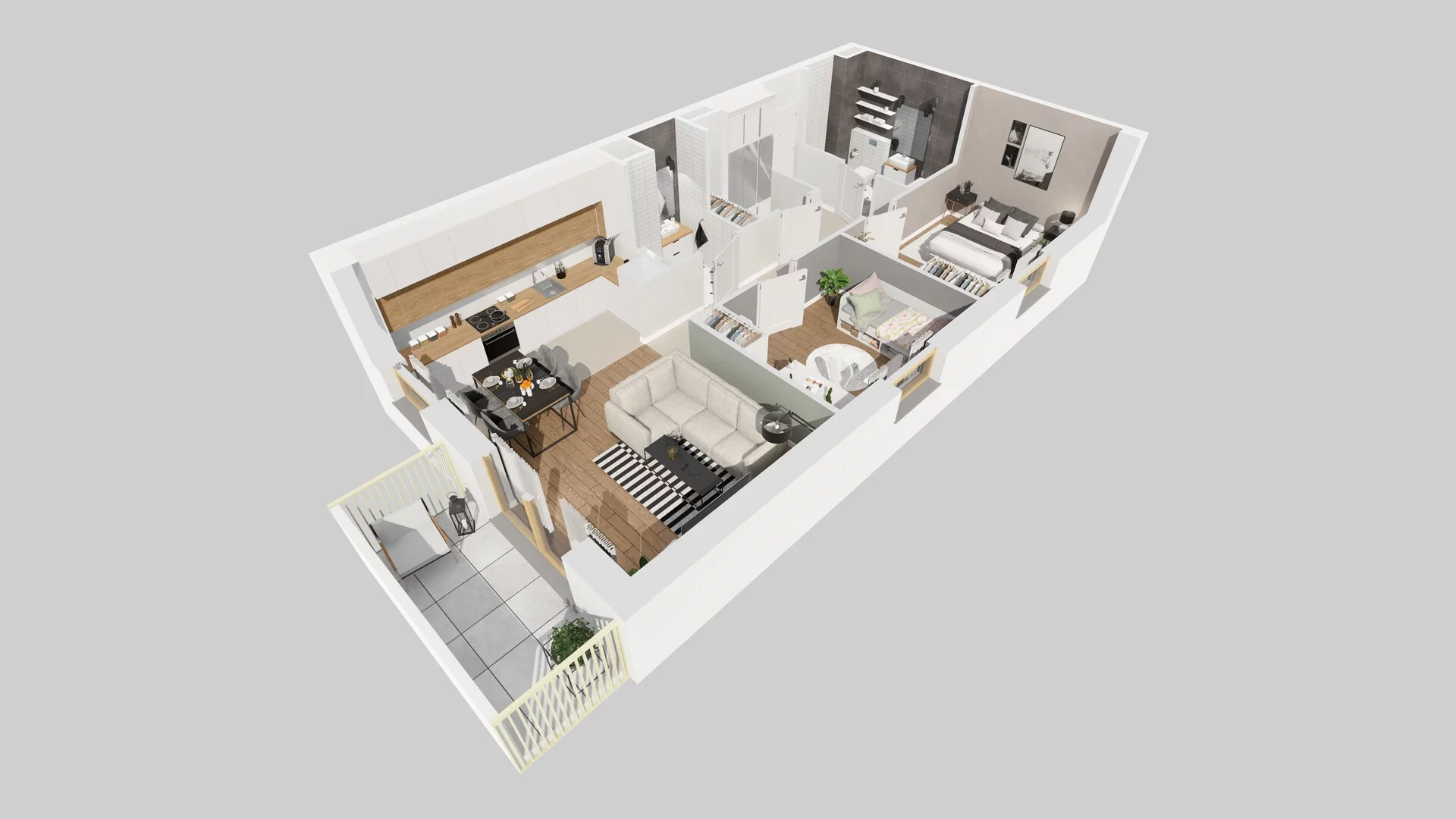 3 pokoje, mieszkanie 60,51 m², piętro 2, oferta nr A/18, Osiedle Zielna 4.2, Wrocław, Psie Pole-Zawidawie, Psie Pole, ul. Zielna