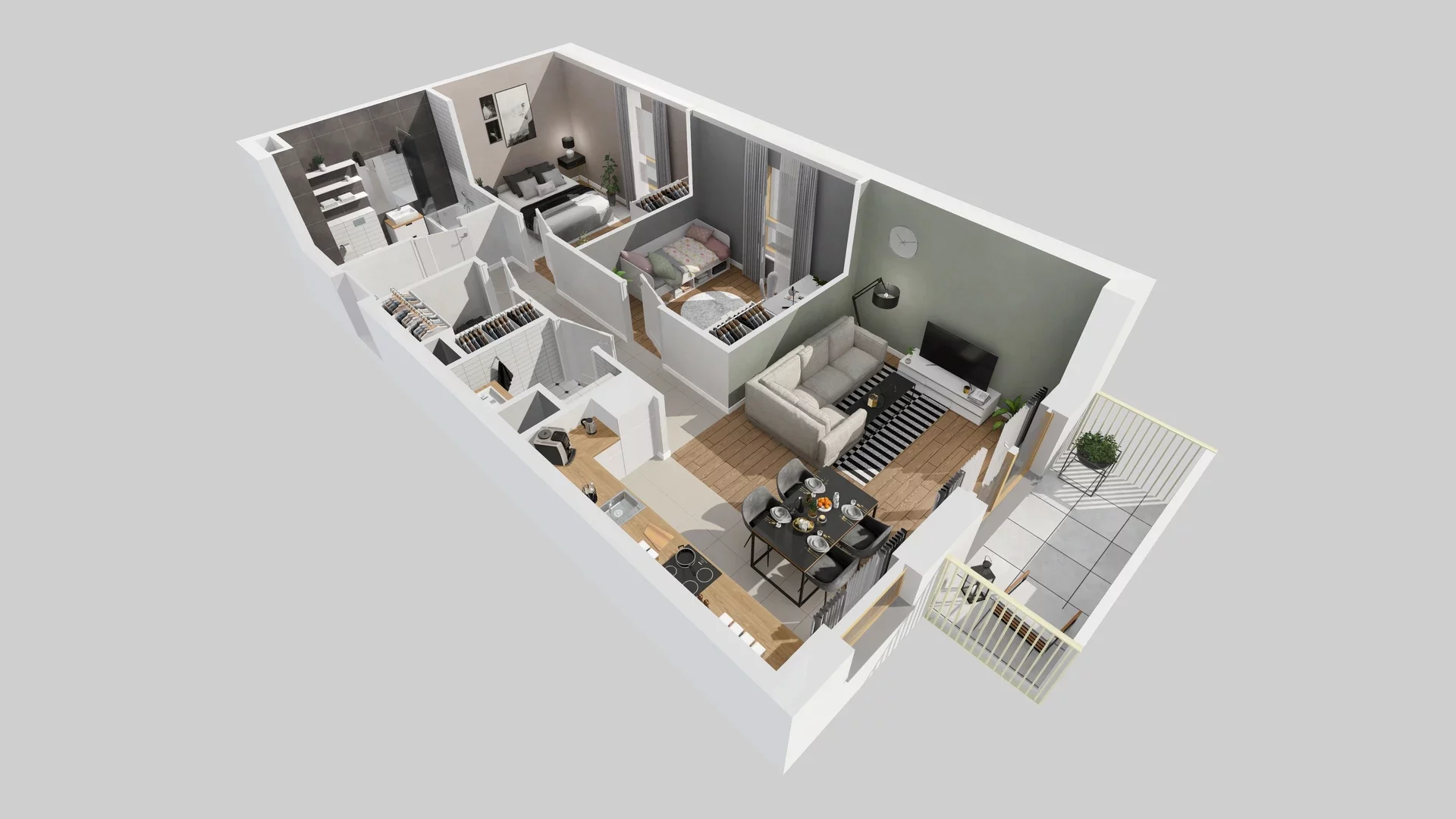 3 pokoje, mieszkanie 60,51 m², piętro 2, oferta nr A/18, Osiedle Zielna 4.2, Wrocław, Psie Pole-Zawidawie, Psie Pole, ul. Zielna