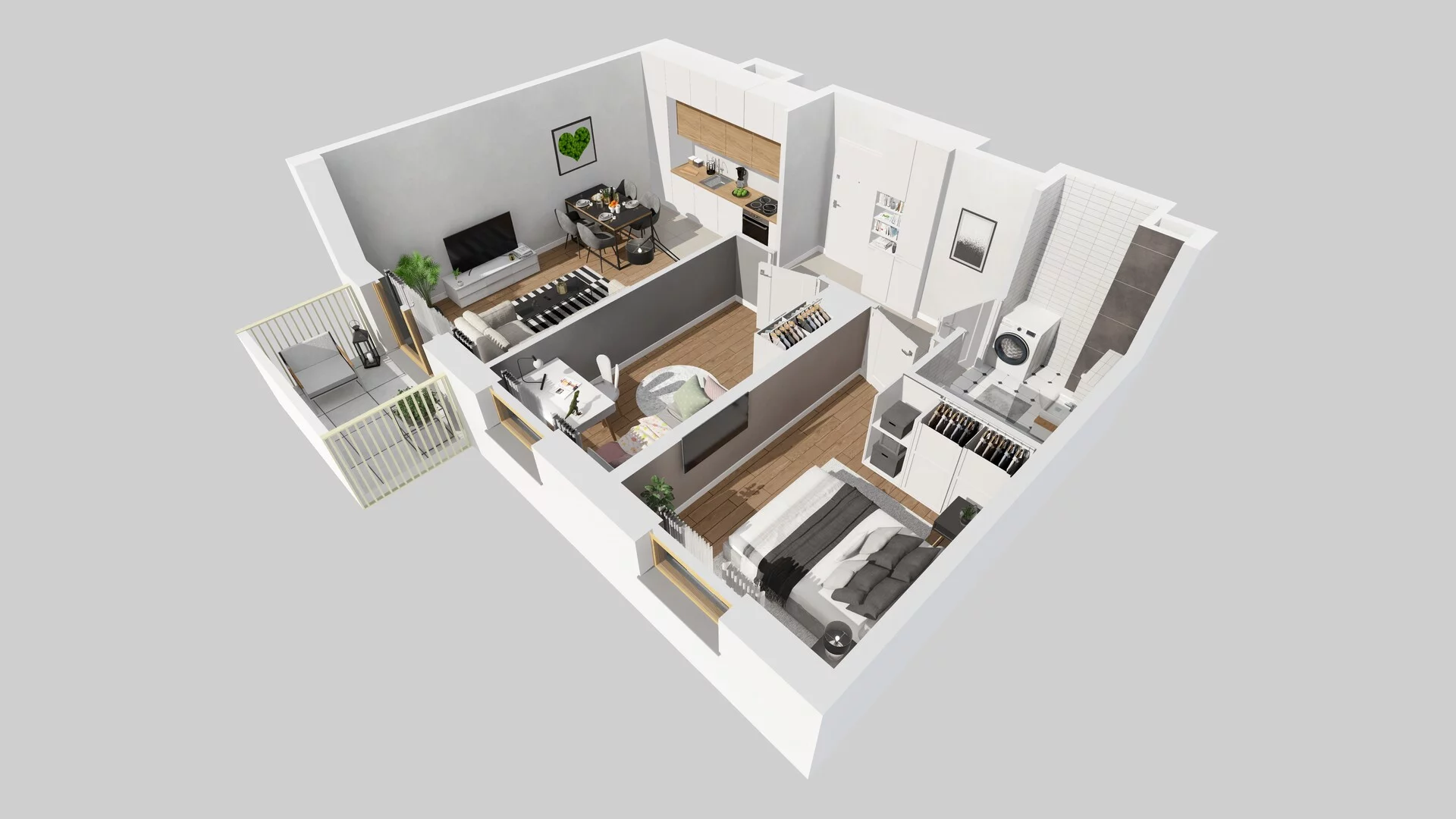3 pokoje, mieszkanie 50,28 m², piętro 3, oferta nr A/21, Osiedle Zielna 4.2, Wrocław, Psie Pole-Zawidawie, Psie Pole, ul. Zielna
