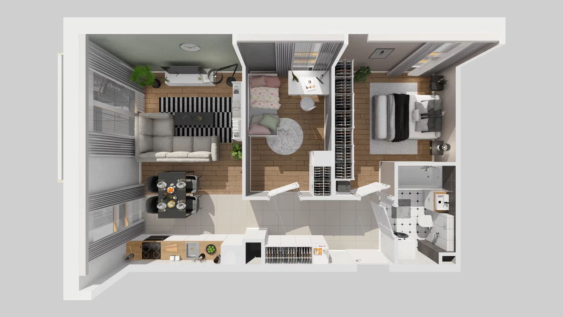 3 pokoje, mieszkanie 52,31 m², piętro 3, oferta nr A/22, Osiedle Zielna 4.2, Wrocław, Psie Pole-Zawidawie, Psie Pole, ul. Zielna