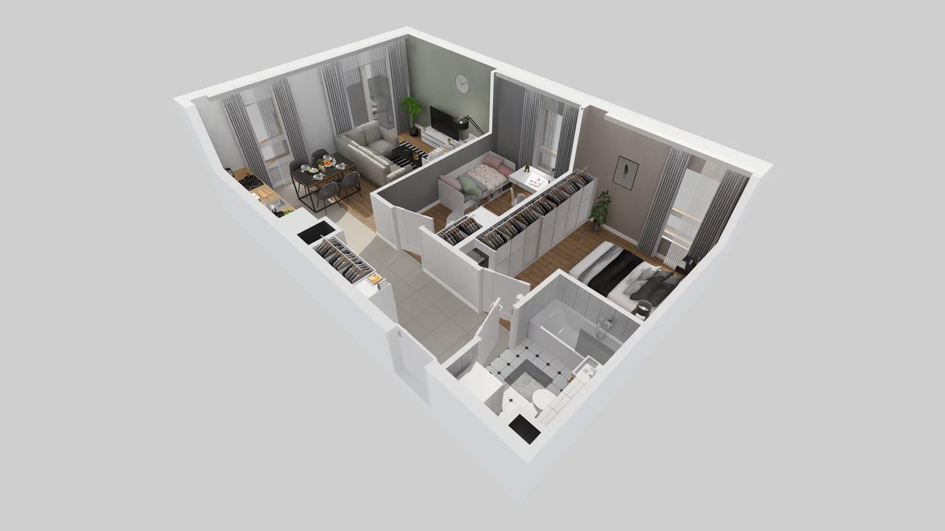 3 pokoje, mieszkanie 52,31 m², piętro 3, oferta nr A/22, Osiedle Zielna 4.2, Wrocław, Psie Pole-Zawidawie, Psie Pole, ul. Zielna
