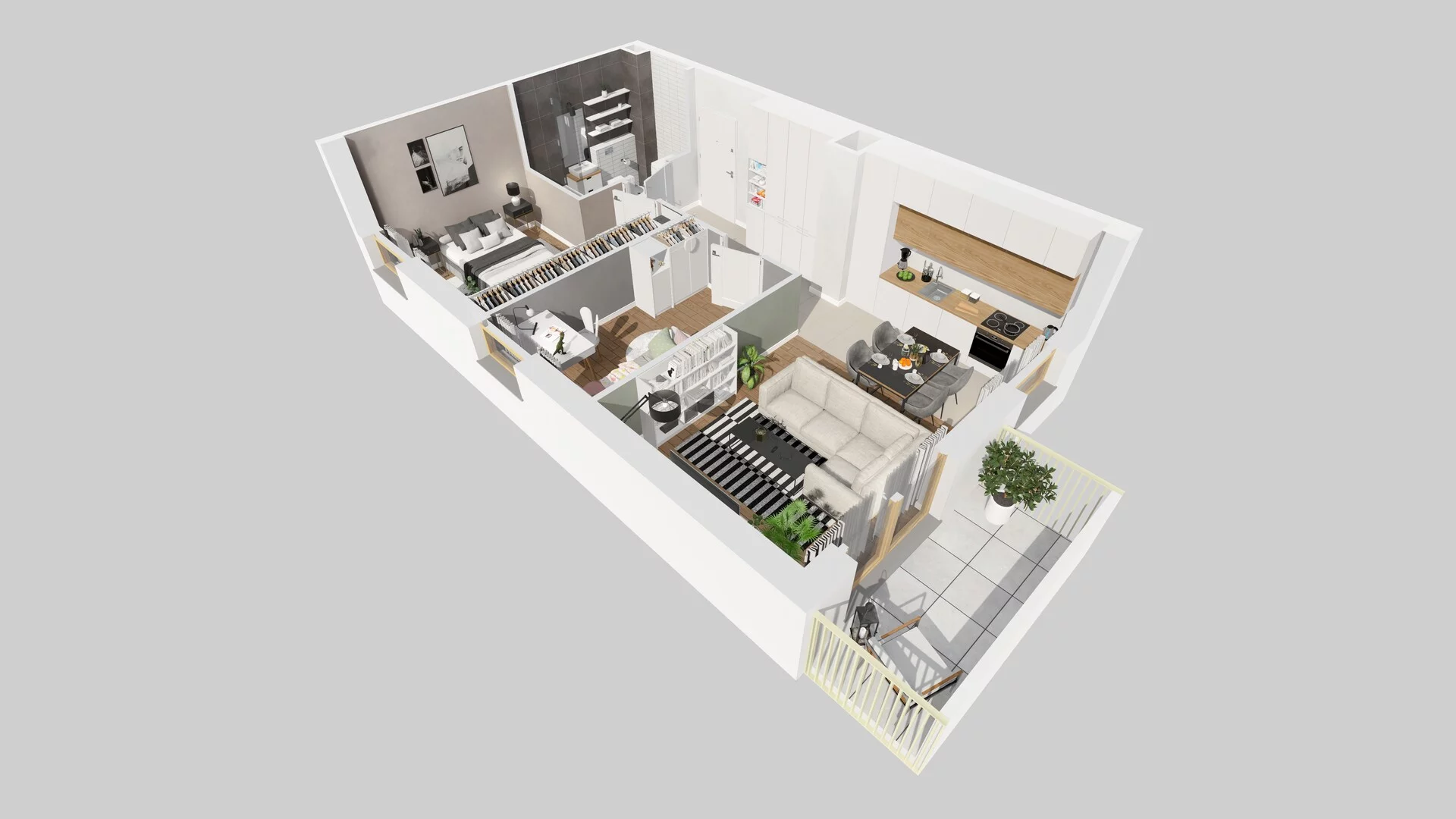 3 pokoje, mieszkanie 52,31 m², piętro 3, oferta nr A/22, Osiedle Zielna 4.2, Wrocław, Psie Pole-Zawidawie, Psie Pole, ul. Zielna
