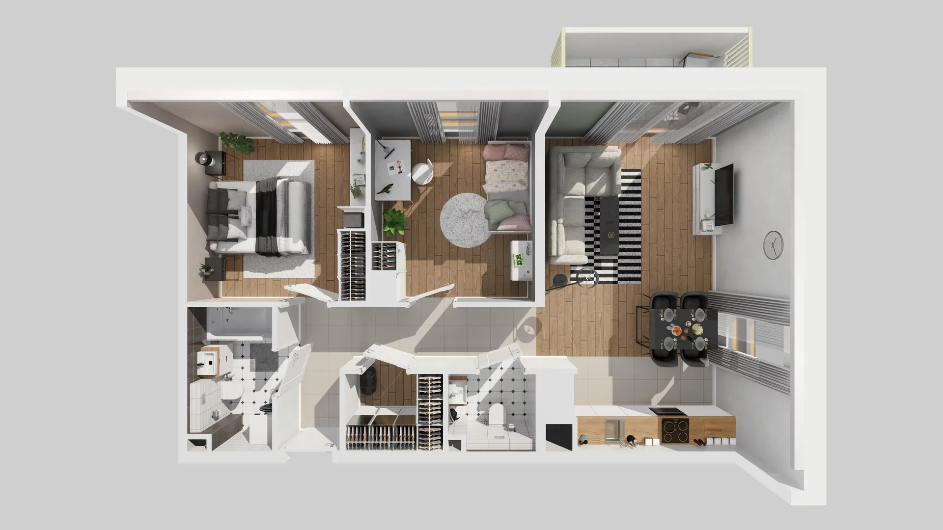 3 pokoje, mieszkanie 63,71 m², piętro 2, oferta nr B/19, Osiedle Zielna 4.2, Wrocław, Psie Pole-Zawidawie, Psie Pole, ul. Zielna