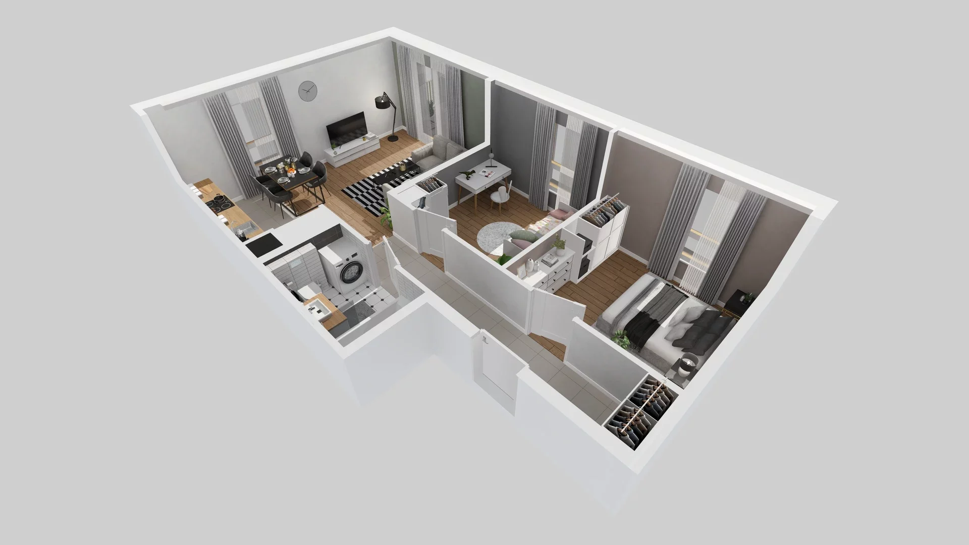 3 pokoje, mieszkanie 56,11 m², piętro 3, oferta nr B/26, Osiedle Zielna 4.2, Wrocław, Psie Pole-Zawidawie, Psie Pole, ul. Zielna