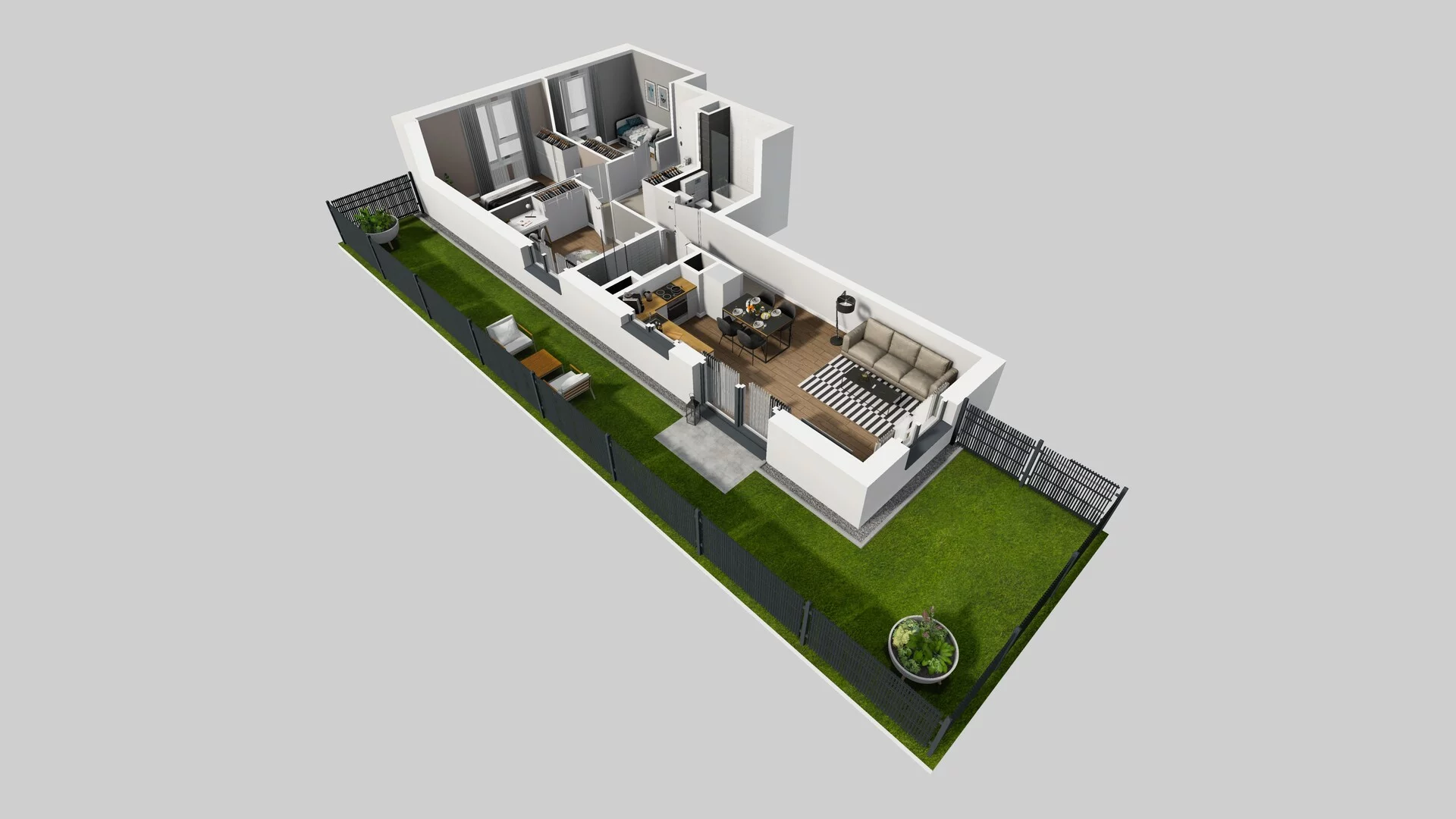 4 pokoje, mieszkanie 72,74 m², parter, oferta nr A/1, Mokotów Sportowy 3, Warszawa, Mokotów, Augustówka, ul. Antoniewska