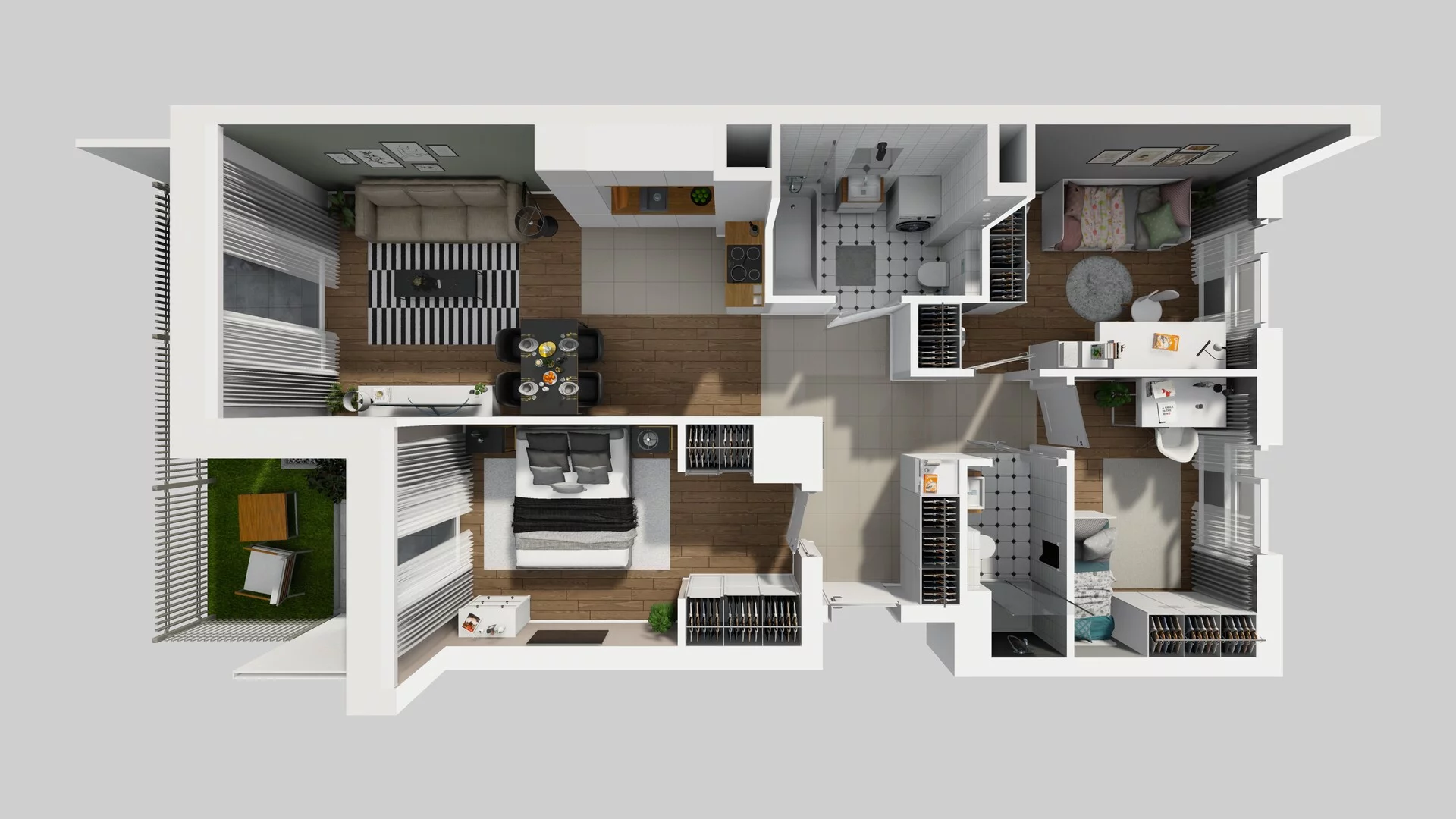 4 pokoje, mieszkanie 74,51 m², parter, oferta nr C/31, Mokotów Sportowy 1 B, Warszawa, Mokotów, Augustówka, ul. Antoniewska