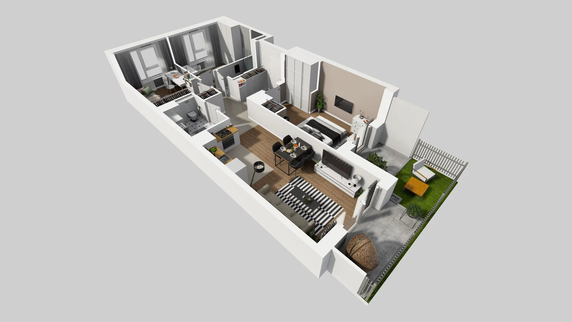 4 pokoje, mieszkanie 74,51 m², parter, oferta nr C/31, Mokotów Sportowy 1 B, Warszawa, Mokotów, Augustówka, ul. Antoniewska