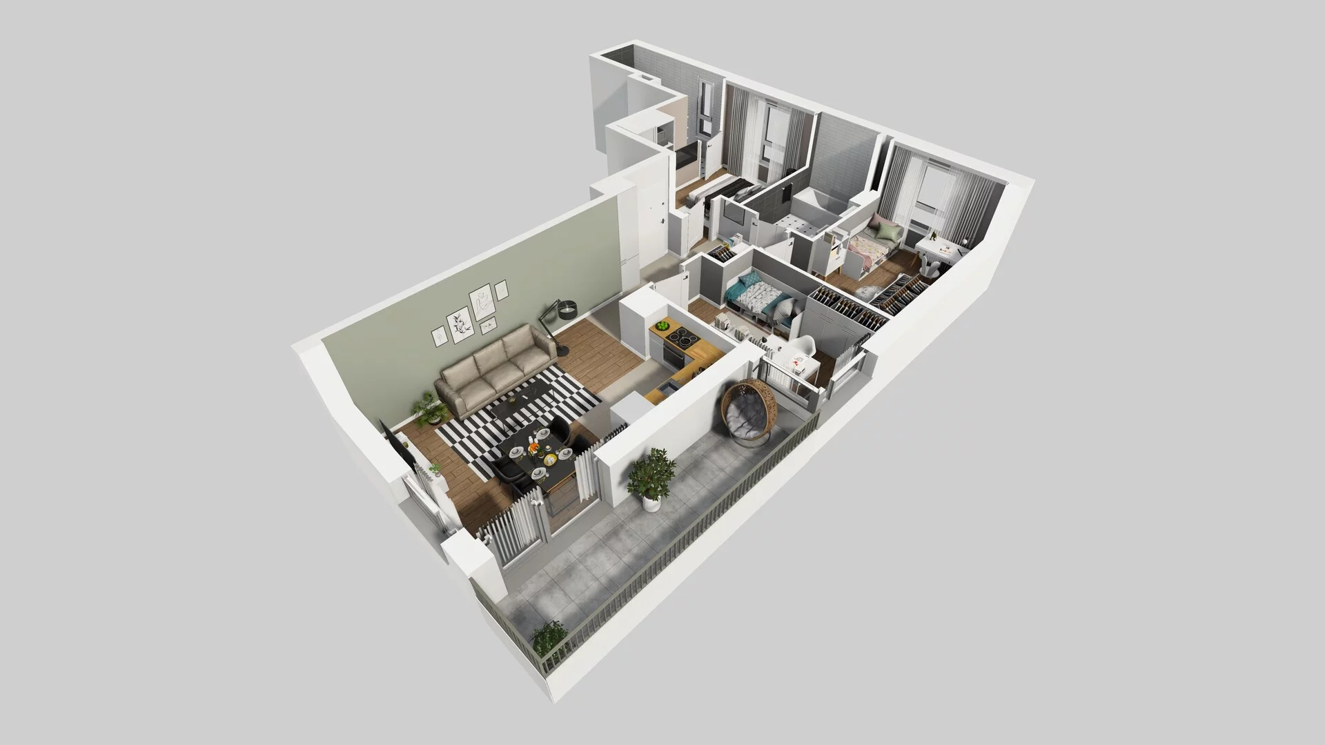 4 pokoje, mieszkanie 74,41 m², piętro 1, oferta nr C/32, Mokotów Sportowy 1 B, Warszawa, Mokotów, Augustówka, ul. Antoniewska