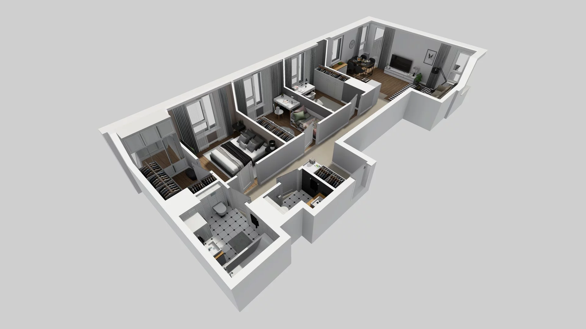 4 pokoje, mieszkanie 80,55 m², piętro 1, oferta nr E/7, Mokotów Sportowy 1 B, Warszawa, Mokotów, Augustówka, ul. Antoniewska