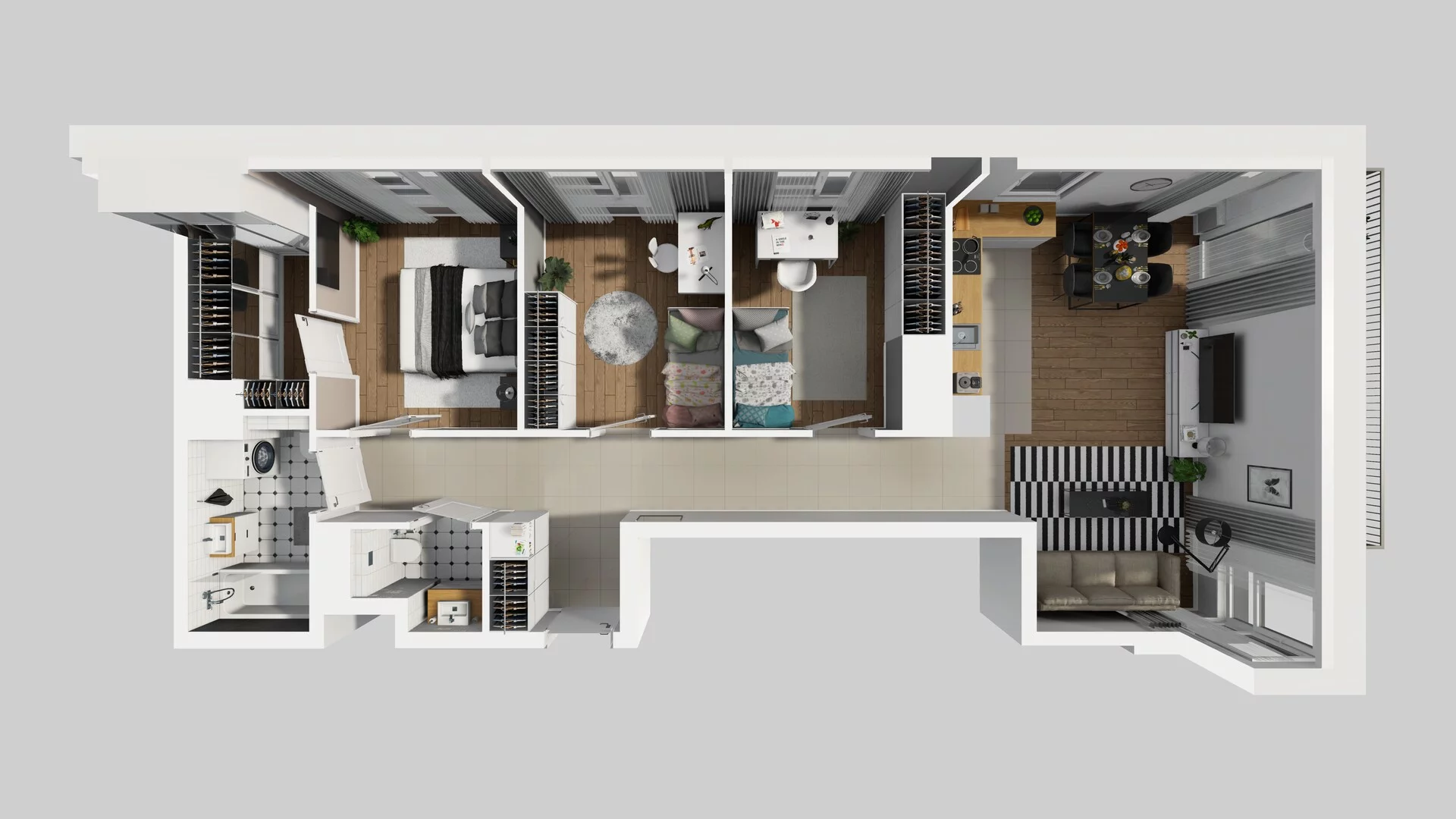 4 pokoje, mieszkanie 80,55 m², piętro 2, oferta nr E/15, Mokotów Sportowy 1 B, Warszawa, Mokotów, Augustówka, ul. Antoniewska