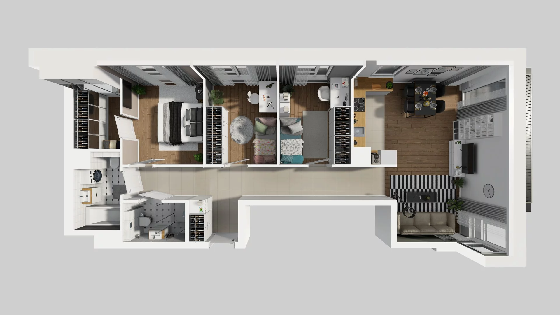 4 pokoje, mieszkanie 81,35 m², piętro 1, oferta nr D/3, Mokotów Sportowy 1 B, Warszawa, Mokotów, Augustówka, ul. Antoniewska