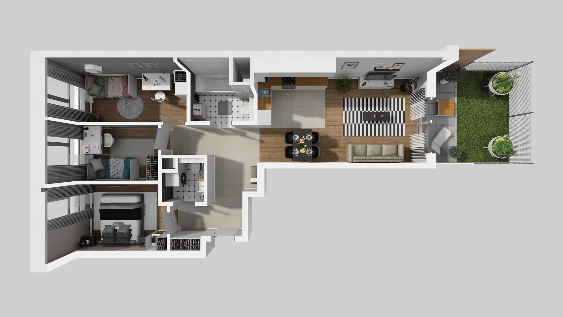 4 pokoje, mieszkanie 74,20 m², parter, oferta nr A/1, Osiedle Bokserska 71, Warszawa, Ursynów, Wyczółki, ul. Bokserska 71