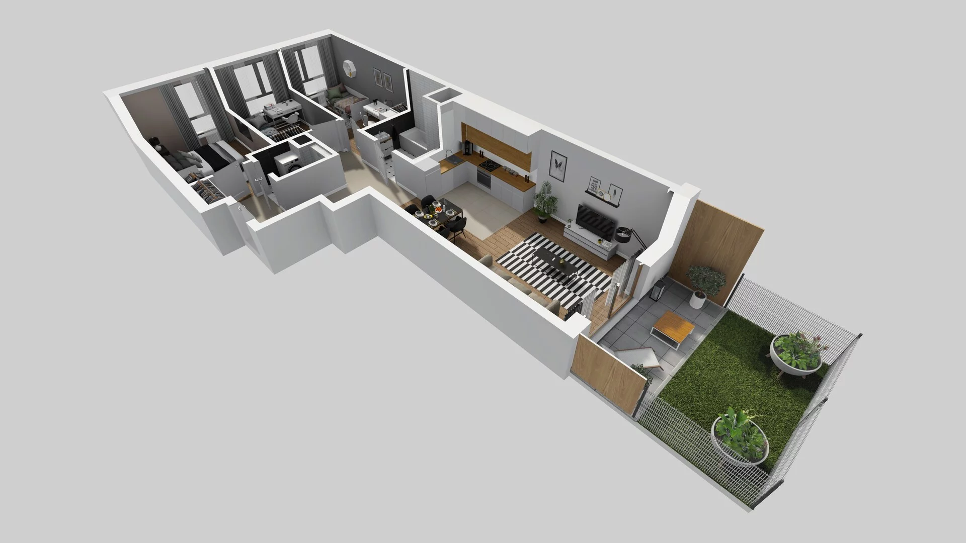 4 pokoje, mieszkanie 74,20 m², parter, oferta nr A/1, Osiedle Bokserska 71, Warszawa, Ursynów, Wyczółki, ul. Bokserska 71