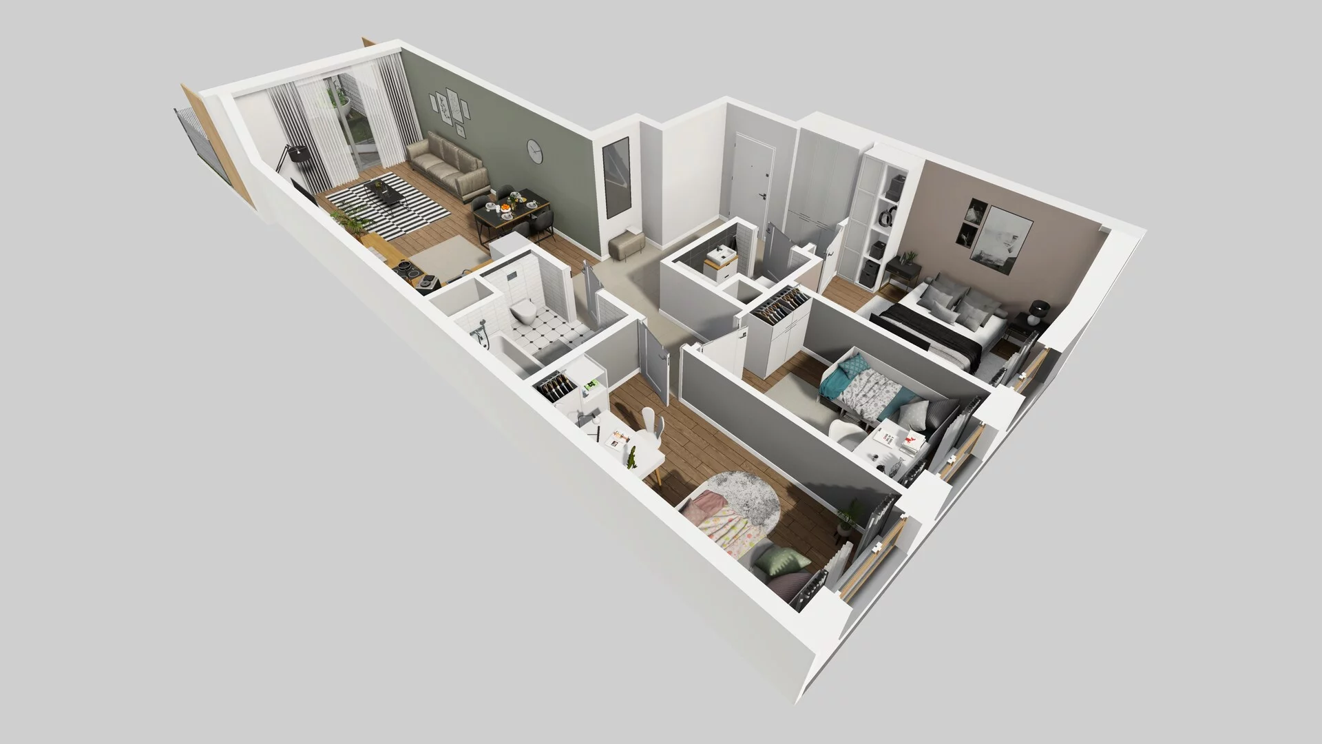 4 pokoje, mieszkanie 74,20 m², parter, oferta nr A/1, Osiedle Bokserska 71, Warszawa, Ursynów, Wyczółki, ul. Bokserska 71