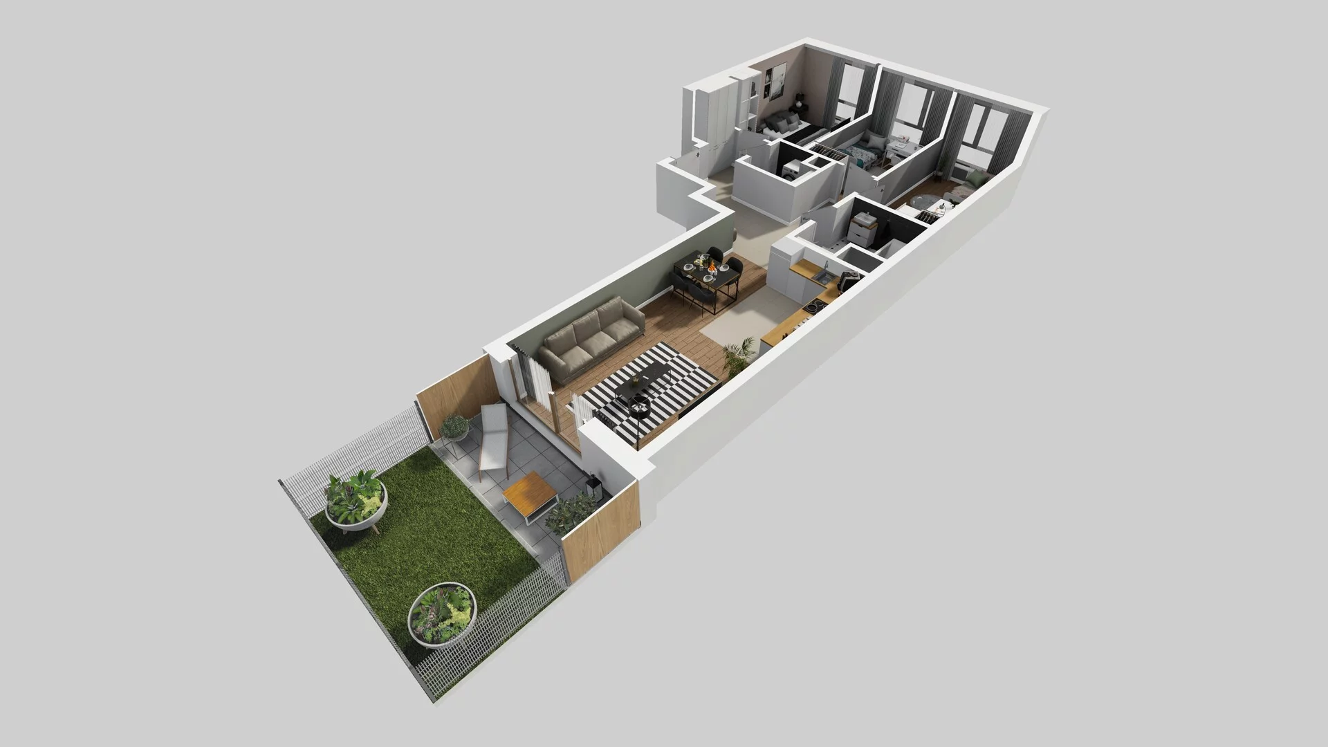 4 pokoje, mieszkanie 74,20 m², parter, oferta nr A/1, Osiedle Bokserska 71, Warszawa, Ursynów, Wyczółki, ul. Bokserska 71