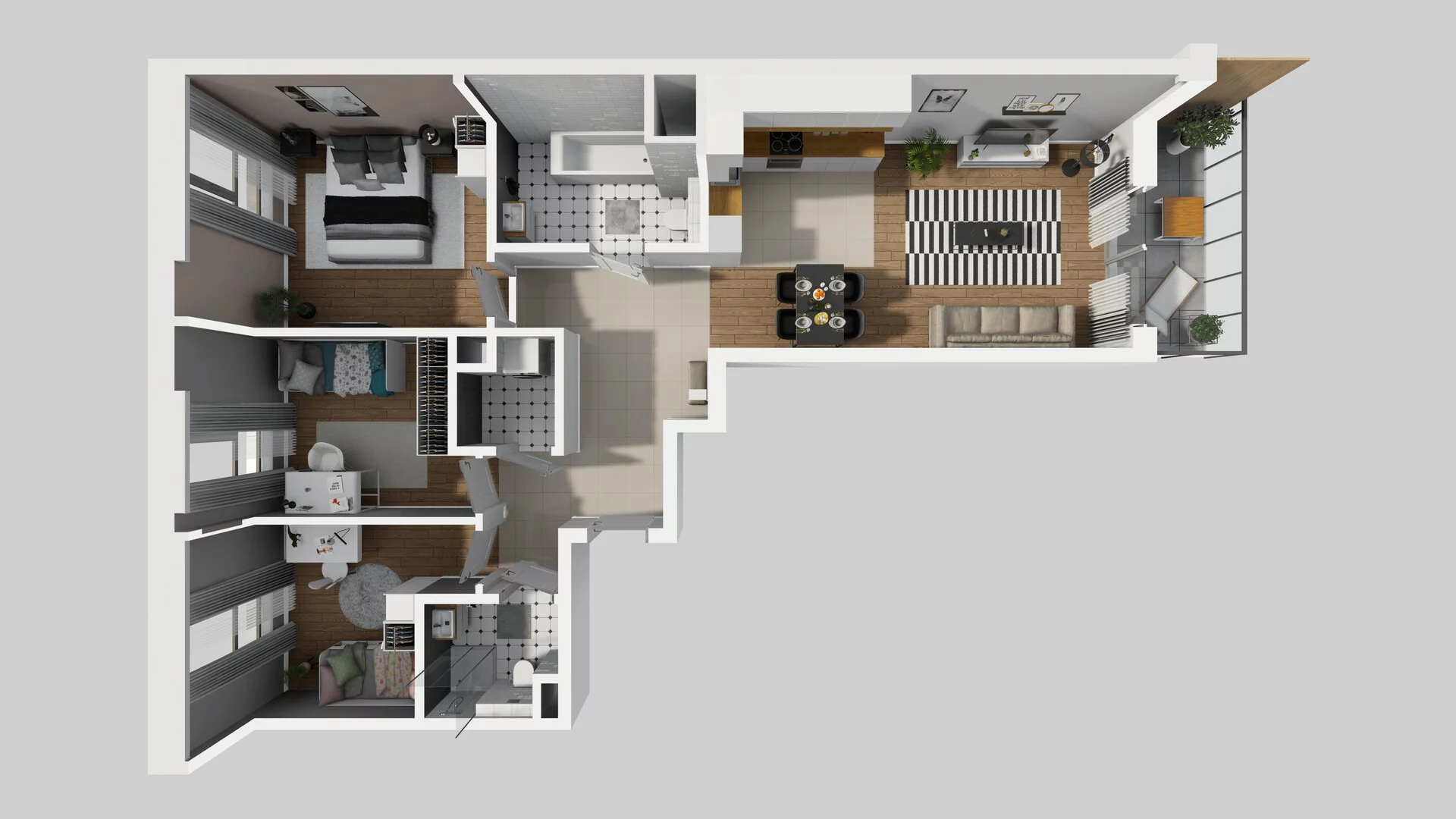 4 pokoje, mieszkanie 86,66 m², piętro 3, oferta nr A/13, Osiedle Bokserska 71, Warszawa, Ursynów, Wyczółki, ul. Bokserska 71