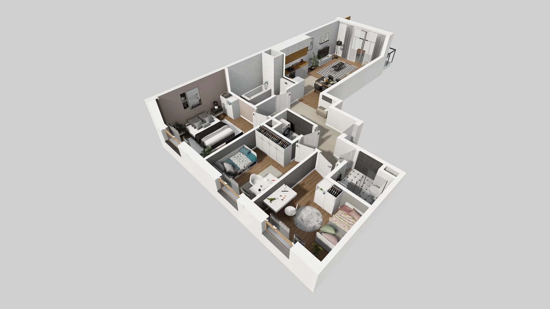 4 pokoje, mieszkanie 86,66 m², piętro 3, oferta nr A/13, Osiedle Bokserska 71, Warszawa, Ursynów, Wyczółki, ul. Bokserska 71