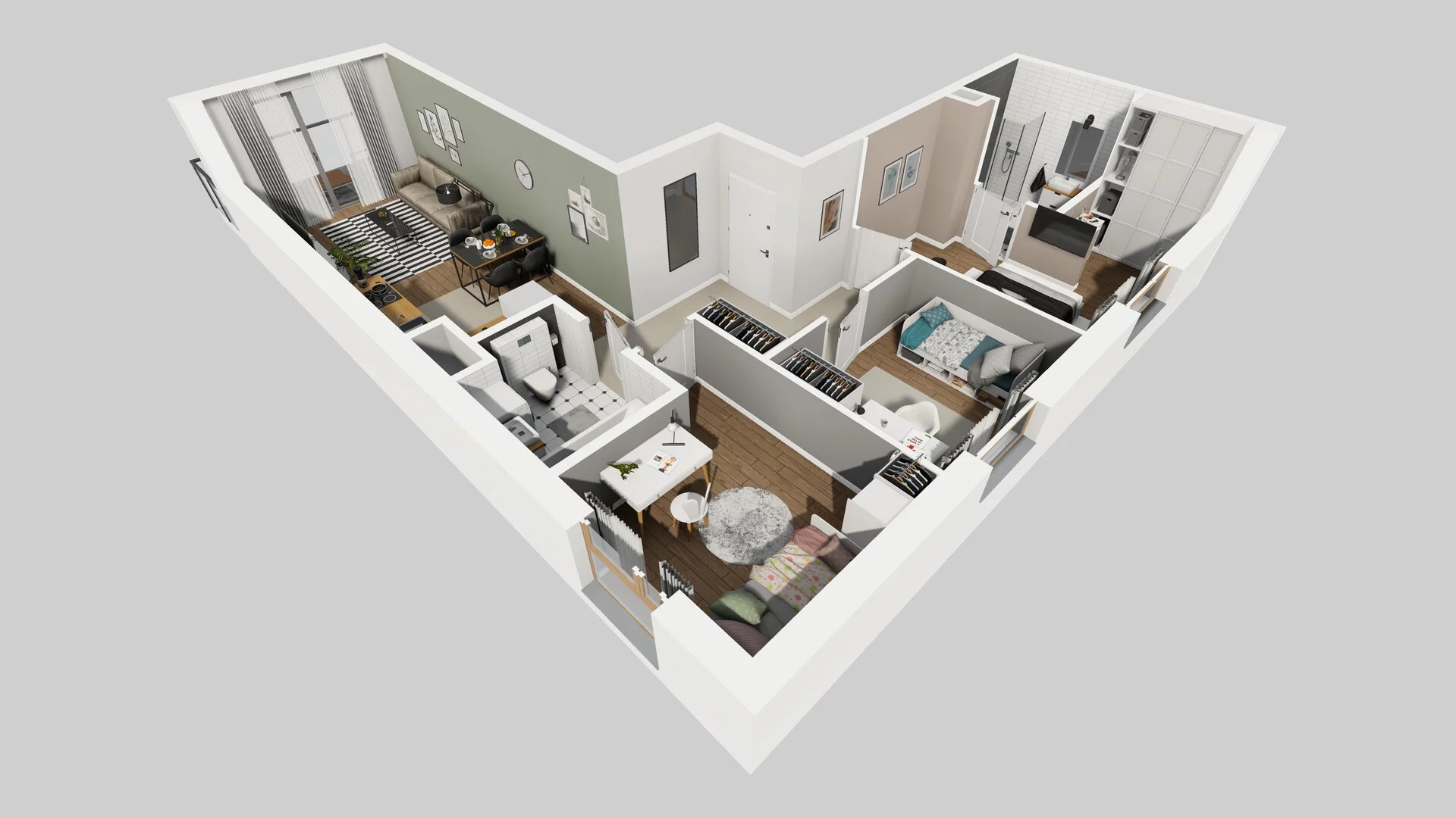 4 pokoje, mieszkanie 72,39 m², piętro 4, oferta nr A/60, Osiedle Bokserska 71, Warszawa, Ursynów, Wyczółki, ul. Bokserska 71