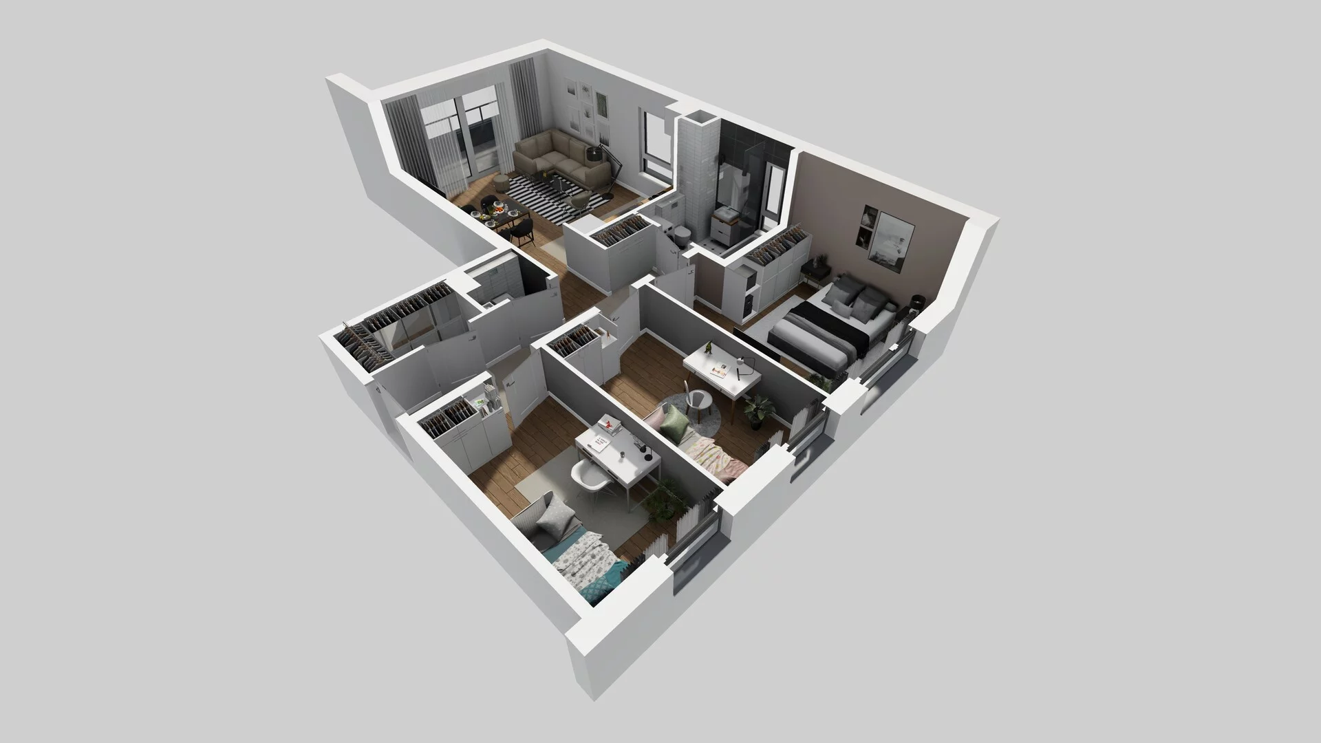 4 pokoje, mieszkanie 78,38 m², piętro 1, oferta nr H/6, Wille Biskupin, Wrocław, Biskupin-Sępolno-Dąbie-Bartoszowice, Śródmieście, ul. Braci Gierymskich 156