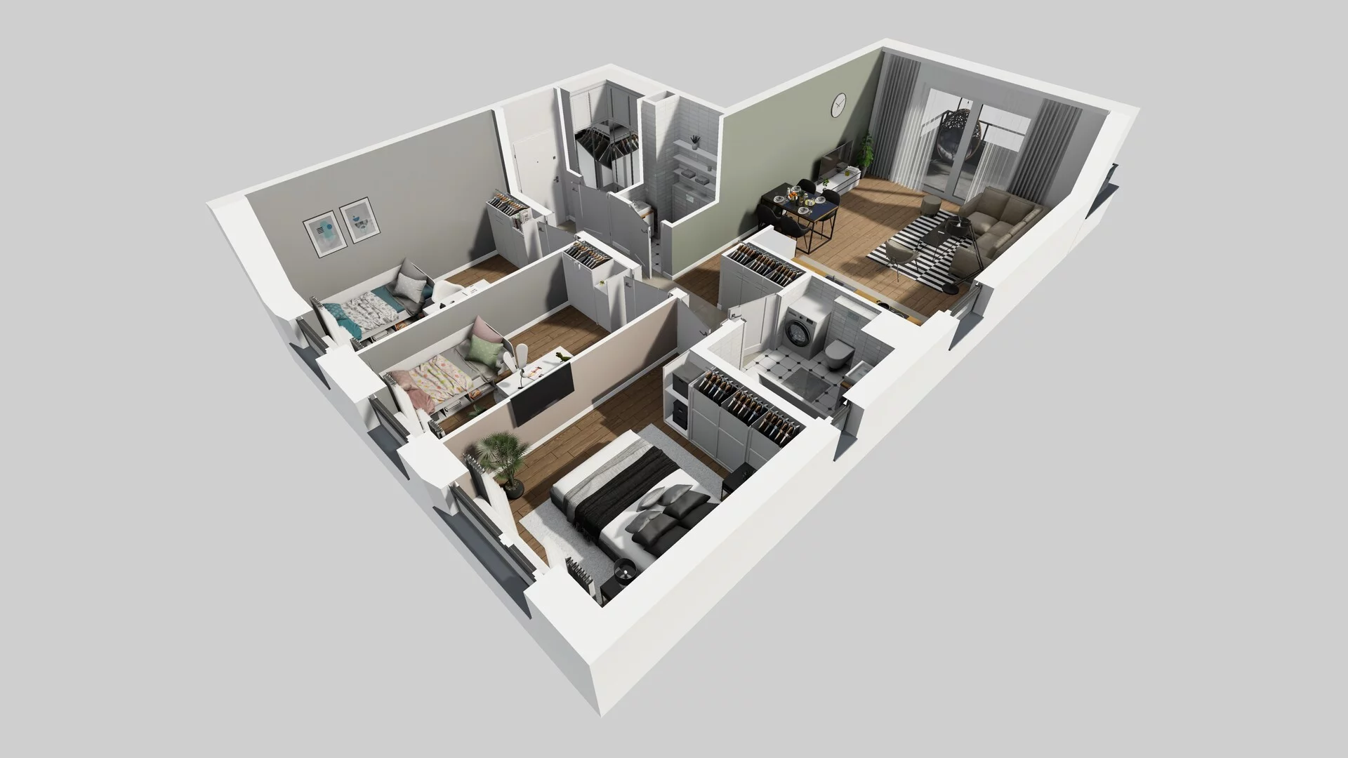 4 pokoje, mieszkanie 77,44 m², piętro 2, oferta nr I/9, Wille Biskupin, Wrocław, Biskupin-Sępolno-Dąbie-Bartoszowice, Śródmieście, ul. Braci Gierymskich 156