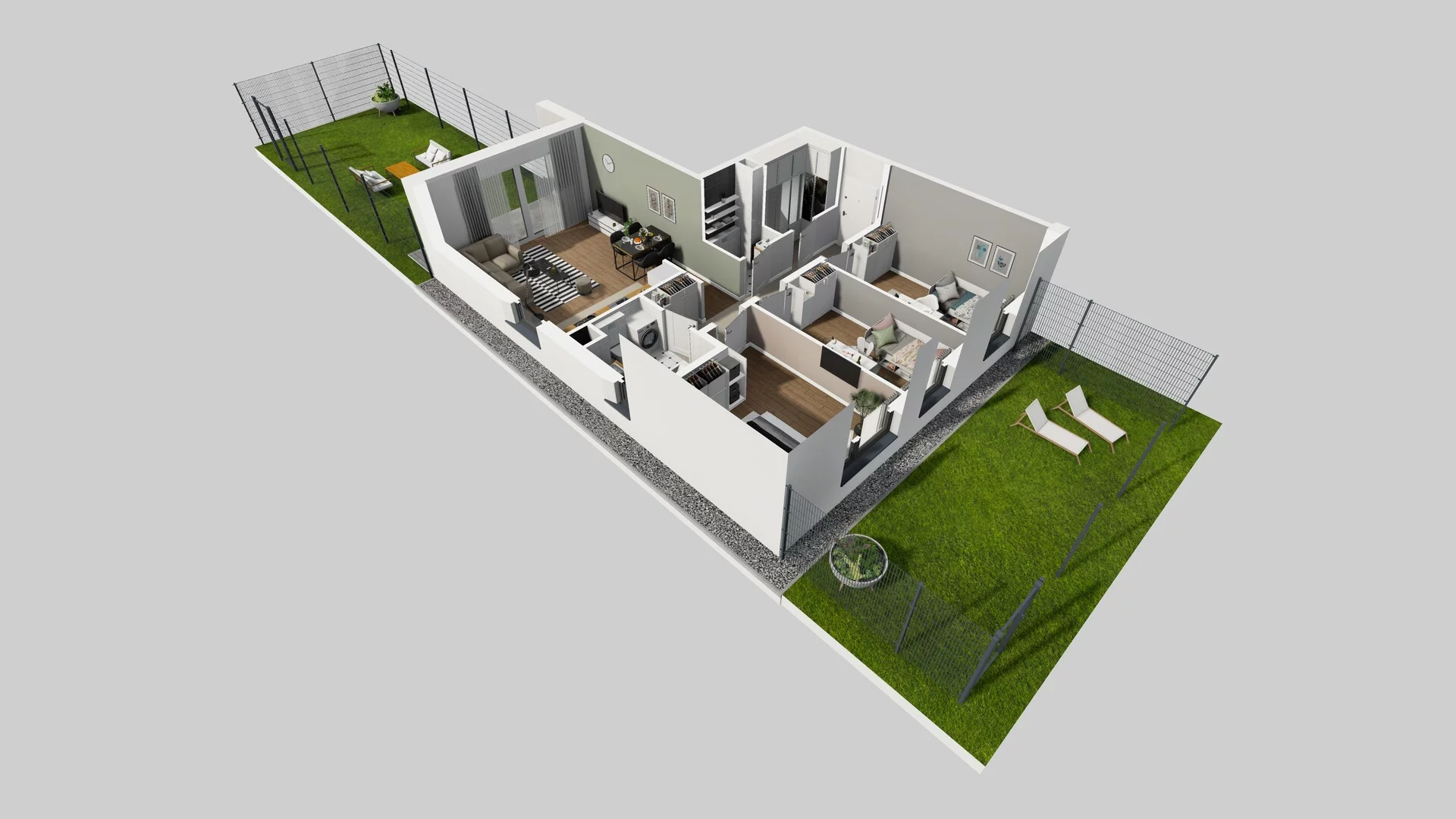 4 pokoje, mieszkanie 78,38 m², parter, oferta nr B/1, Wille Biskupin, Wrocław, Biskupin-Sępolno-Dąbie-Bartoszowice, Śródmieście, ul. Braci Gierymskich 156