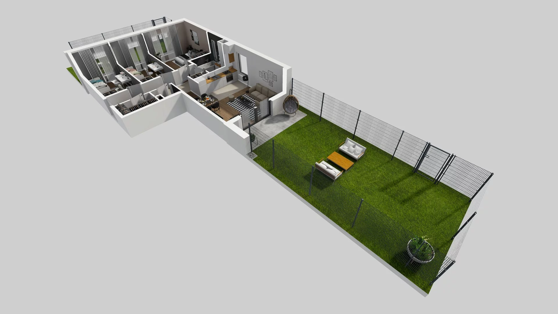 4 pokoje, mieszkanie 78,38 m², parter, oferta nr B/1, Wille Biskupin, Wrocław, Biskupin-Sępolno-Dąbie-Bartoszowice, Śródmieście, ul. Braci Gierymskich 156