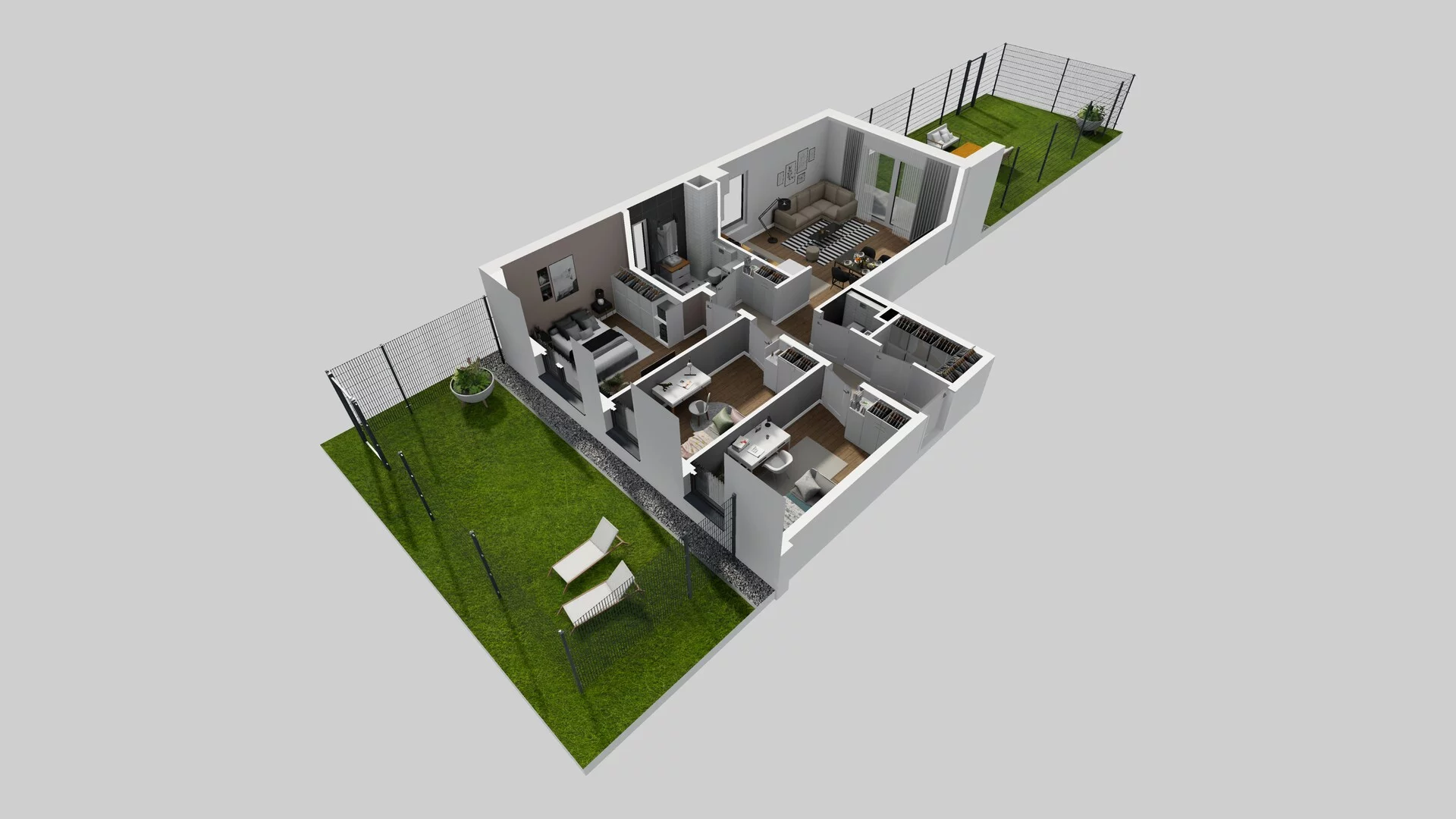 4 pokoje, mieszkanie 78,38 m², parter, oferta nr B/1, Wille Biskupin, Wrocław, Biskupin-Sępolno-Dąbie-Bartoszowice, Śródmieście, ul. Braci Gierymskich 156
