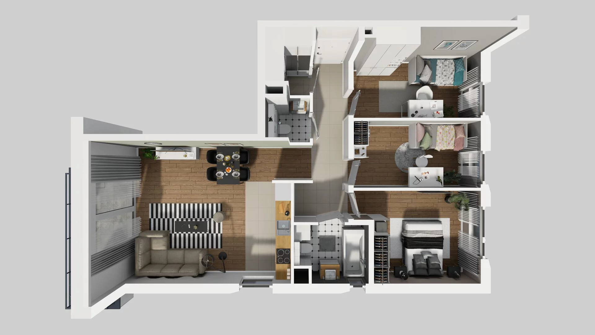 4 pokoje, mieszkanie 76,05 m², piętro 1, oferta nr E/4, Wille Biskupin, Wrocław, Biskupin-Sępolno-Dąbie-Bartoszowice, Śródmieście, ul. Braci Gierymskich 156