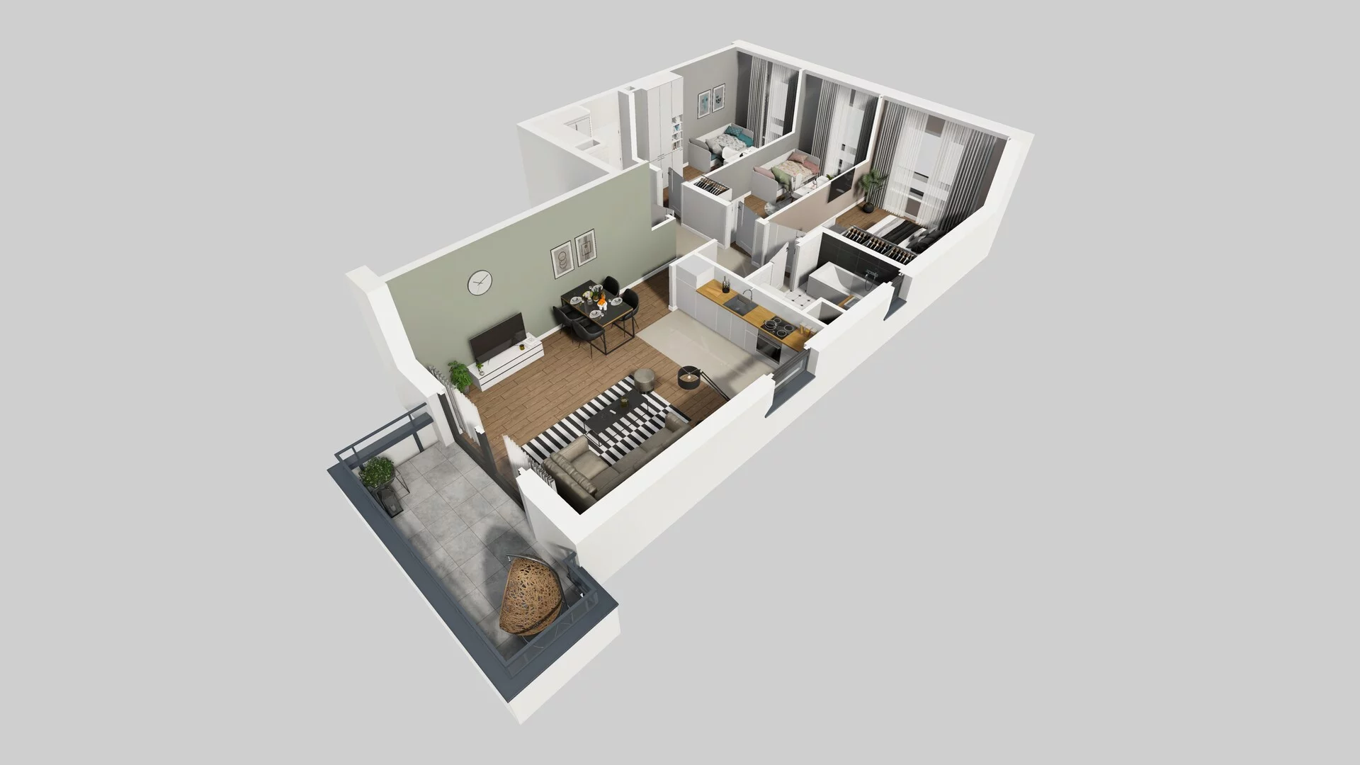 4 pokoje, mieszkanie 76,05 m², piętro 1, oferta nr E/4, Wille Biskupin, Wrocław, Biskupin-Sępolno-Dąbie-Bartoszowice, Śródmieście, ul. Braci Gierymskich 156