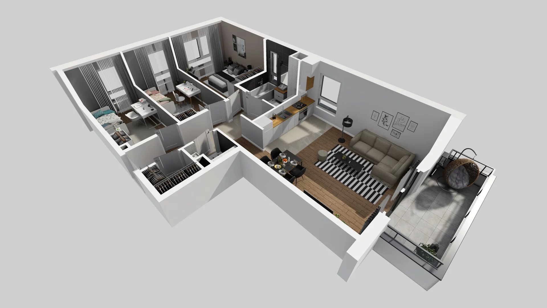 4 pokoje, mieszkanie 76,05 m², piętro 1, oferta nr E/4, Wille Biskupin, Wrocław, Biskupin-Sępolno-Dąbie-Bartoszowice, Śródmieście, ul. Braci Gierymskich 156