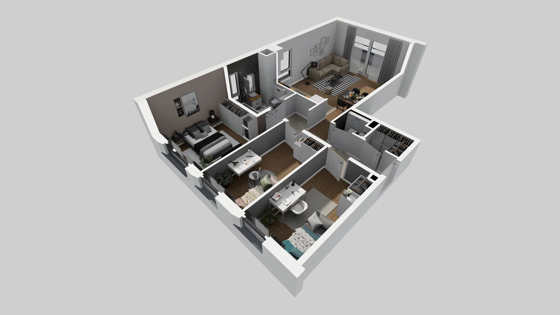 4 pokoje, mieszkanie 76,05 m², piętro 1, oferta nr E/4, Wille Biskupin, Wrocław, Biskupin-Sępolno-Dąbie-Bartoszowice, Śródmieście, ul. Braci Gierymskich 156