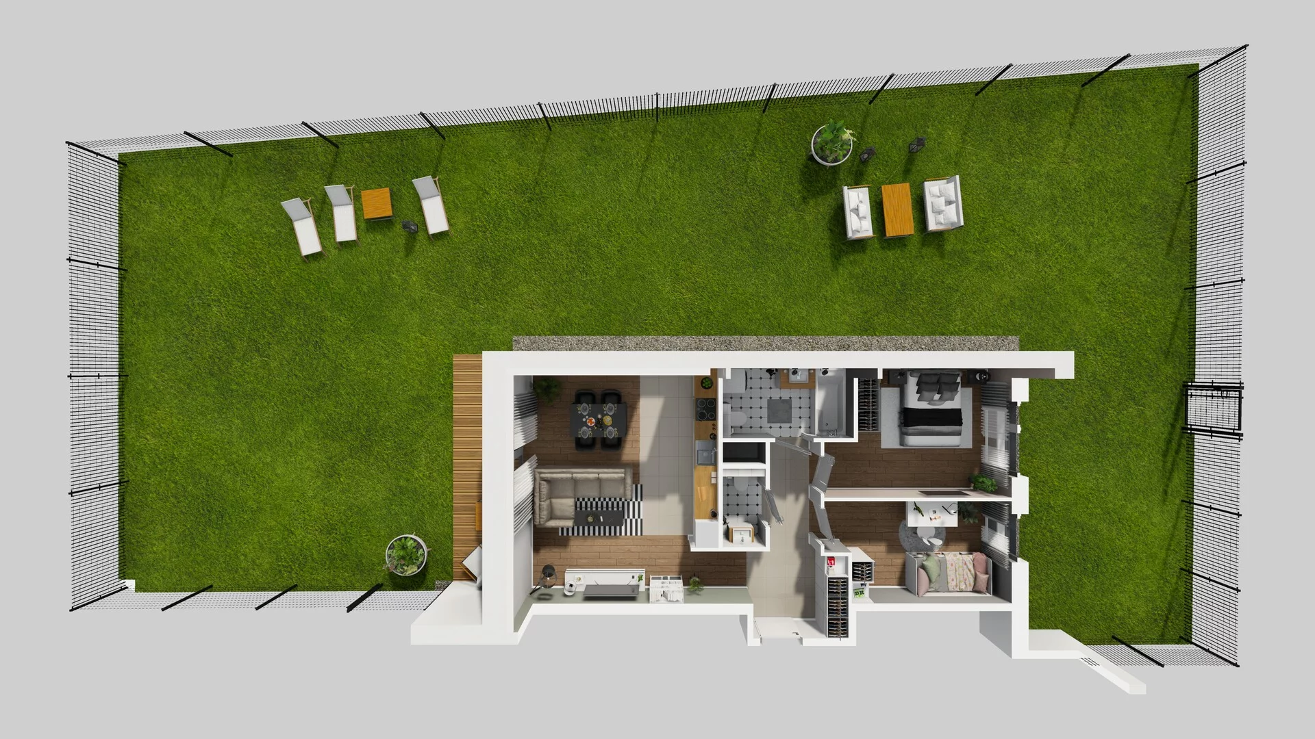 4 pokoje, mieszkanie 76,90 m², parter, oferta nr M/1, Wille Biskupin etap 3, Wrocław, Biskupin-Sępolno-Dąbie-Bartoszowice, Śródmieście, ul. Braci Gierymskich