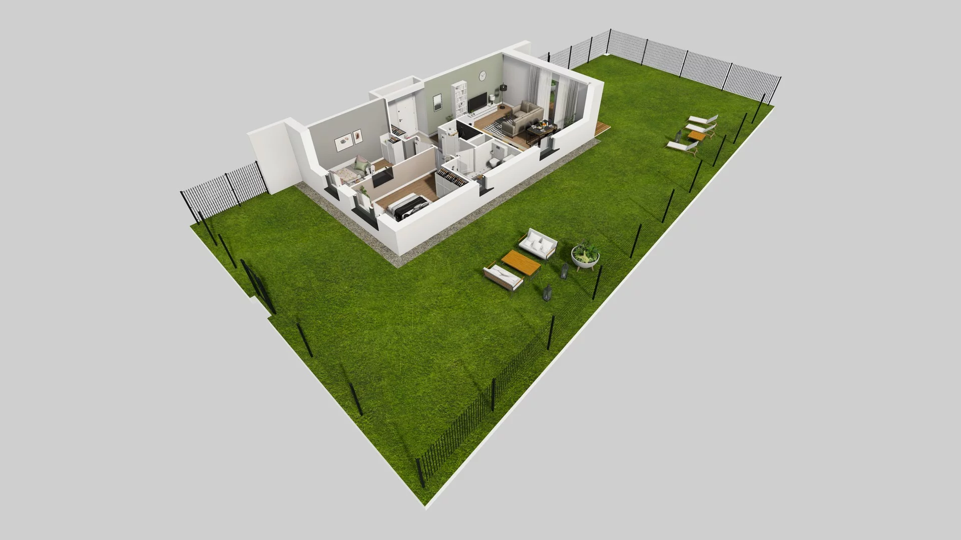 4 pokoje, mieszkanie 76,90 m², parter, oferta nr M/1, Wille Biskupin etap 3, Wrocław, Biskupin-Sępolno-Dąbie-Bartoszowice, Śródmieście, ul. Braci Gierymskich